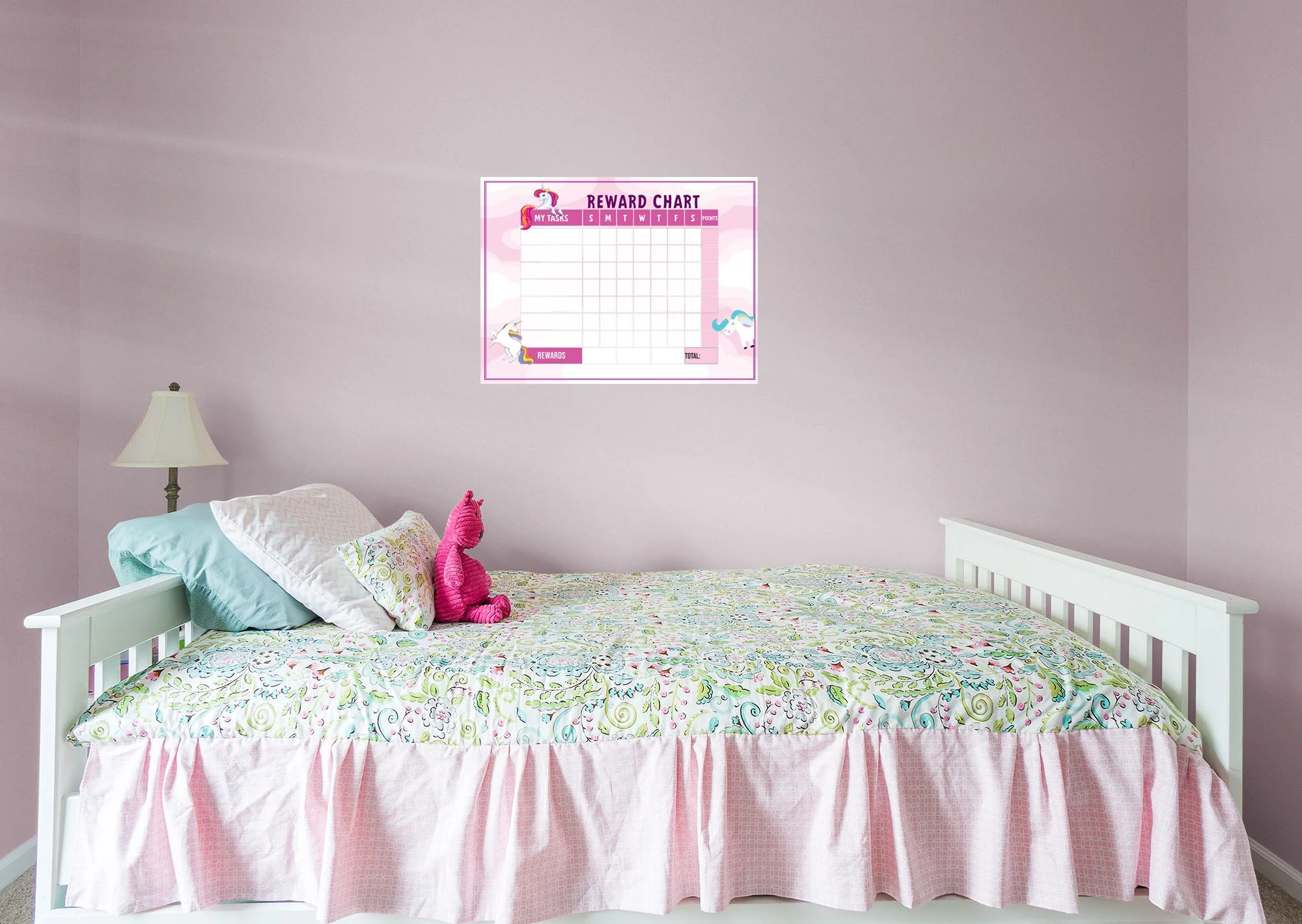 Magical Creatures: Unicorn Pink Dry Erase        -   Removable Wall   Adhesive Decal - Image 2