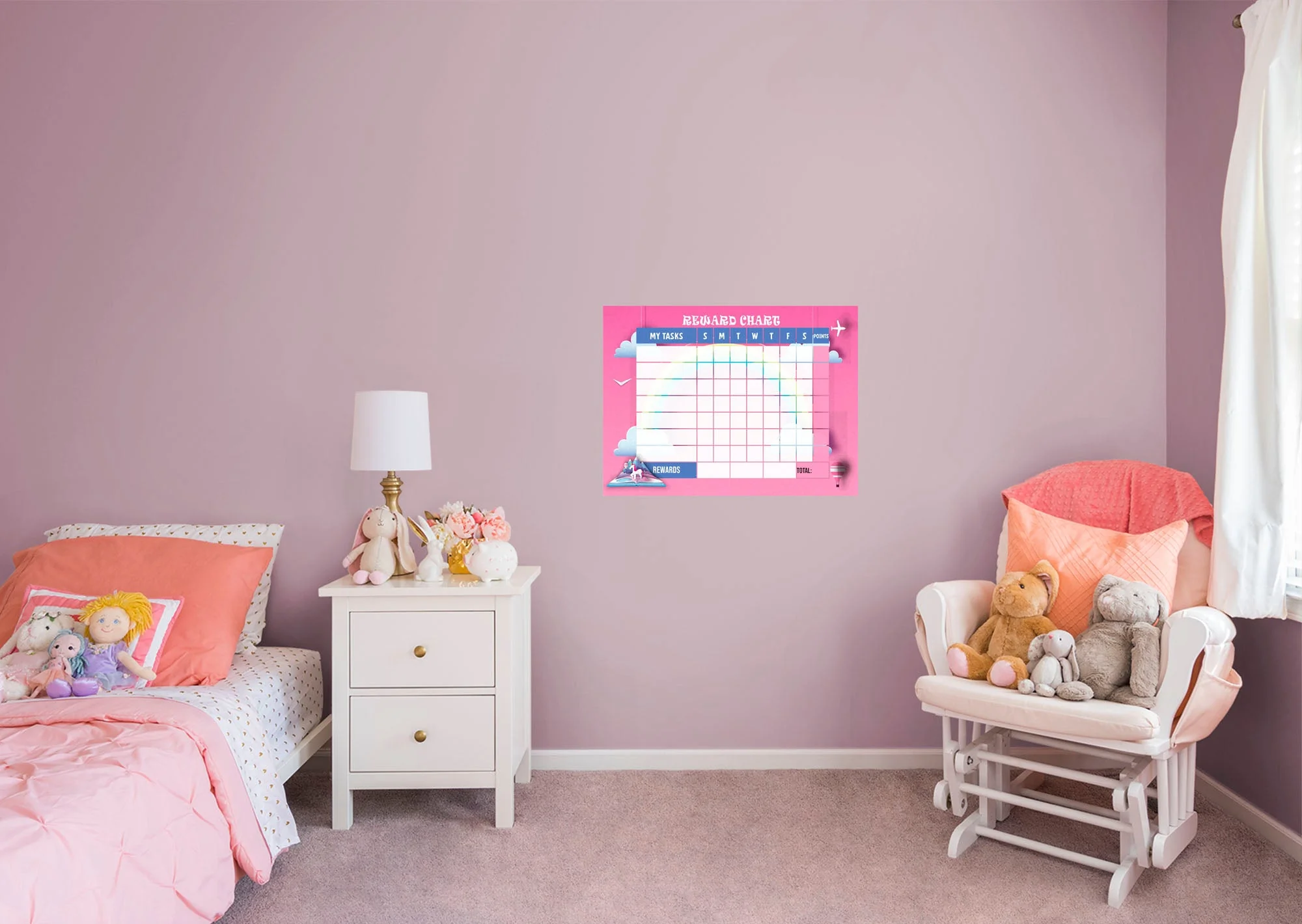 Magical Creatures: Unicorn Story Dry Erase        -   Removable Wall   Adhesive Decal - Image 2