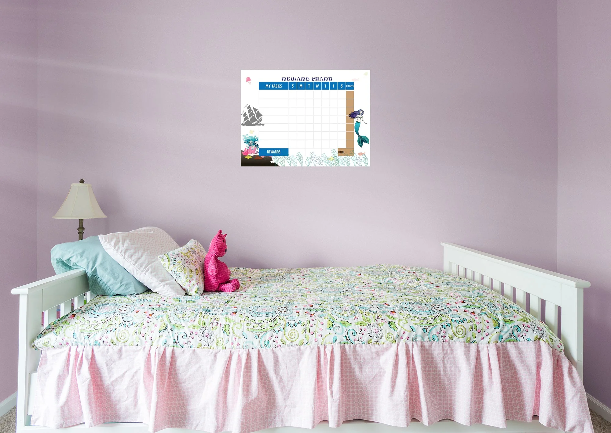 Magical Creatures: Mermaid Relax Dry Erase - Removable Wall Adhesive Decal - Image 2