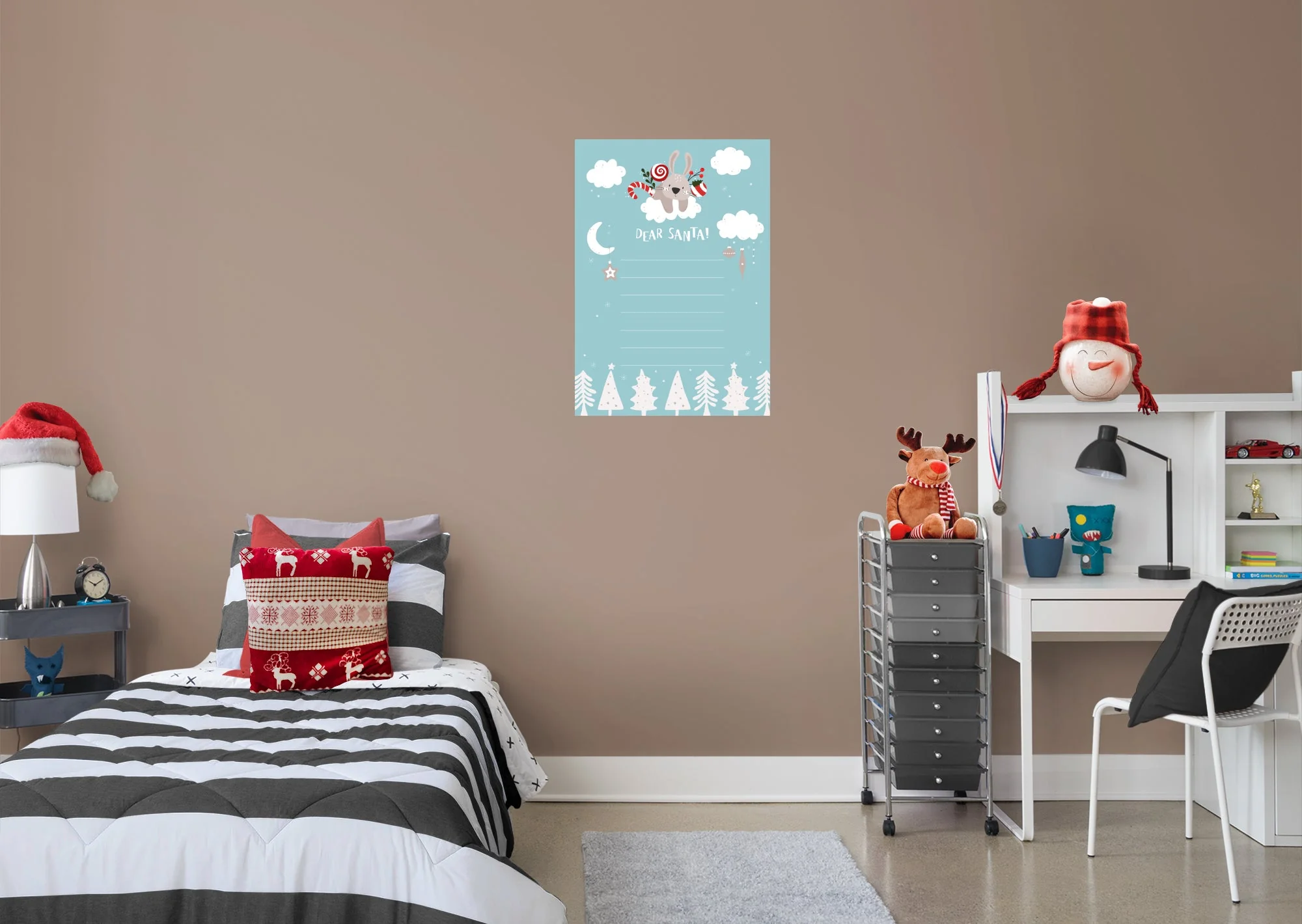 Christmas: Clouds Dry Erase - Removable Adhesive Decal - Image 3