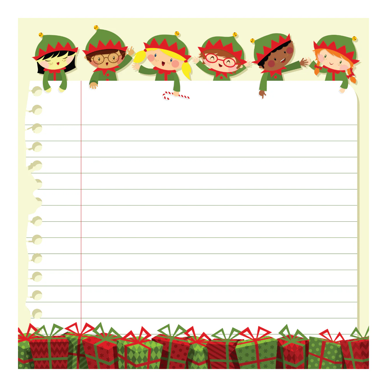 Christmas: Elves Dry Erase - Removable Adhesive Decal - Image 2