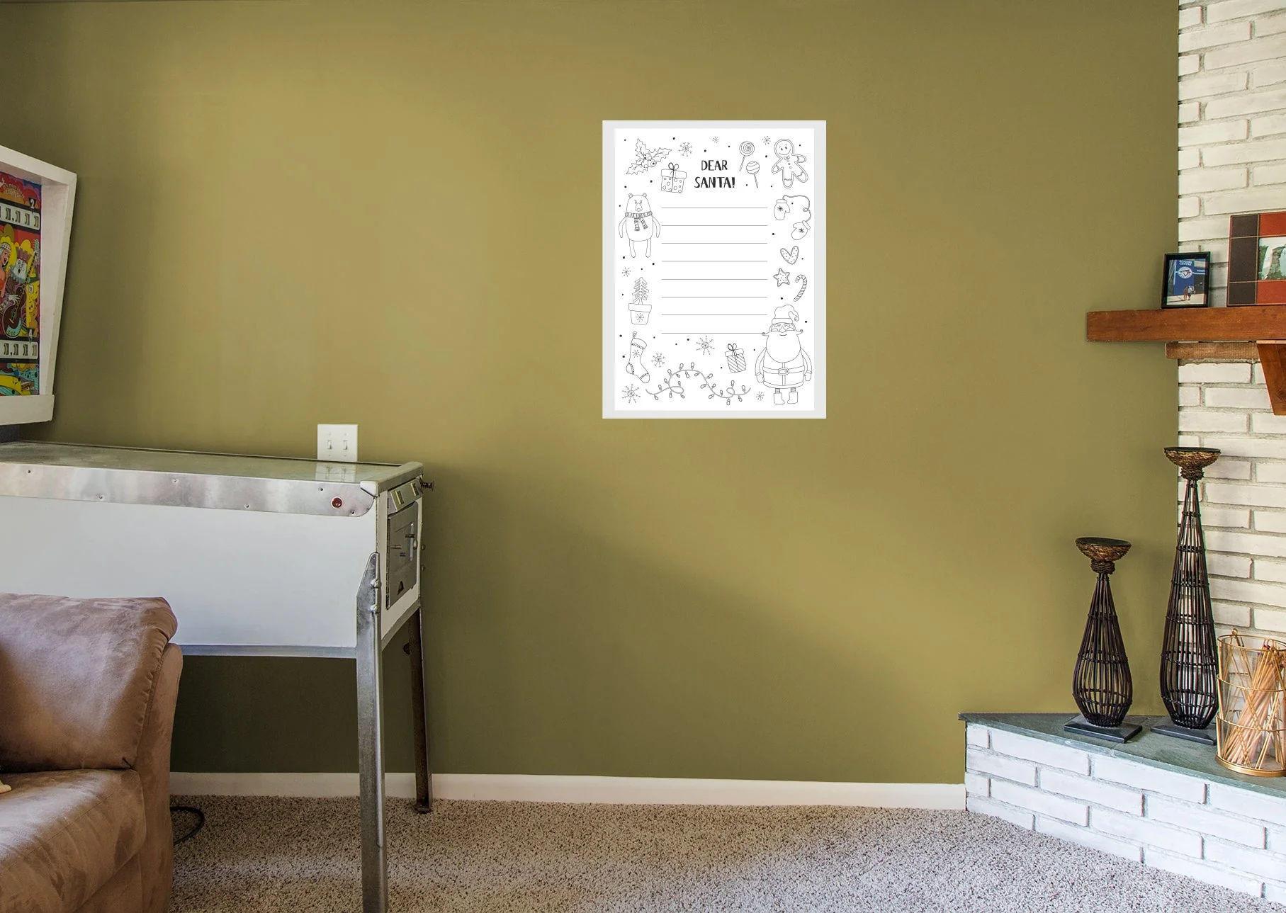 Christmas:  Mittens Dry Erase        -   Removable     Adhesive Decal - Image 5