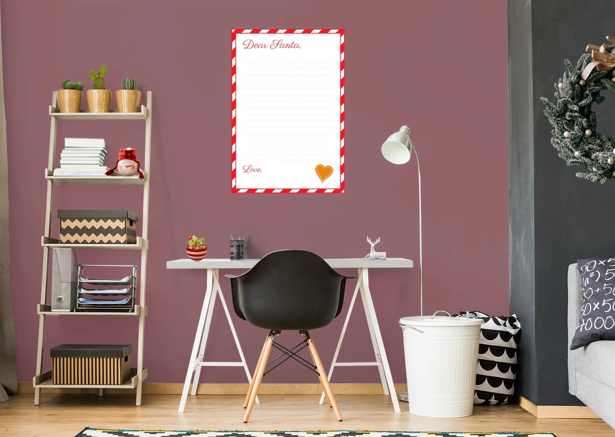 Christmas: With Love Dry Erase - Removable Adhesive Decal - Image 5