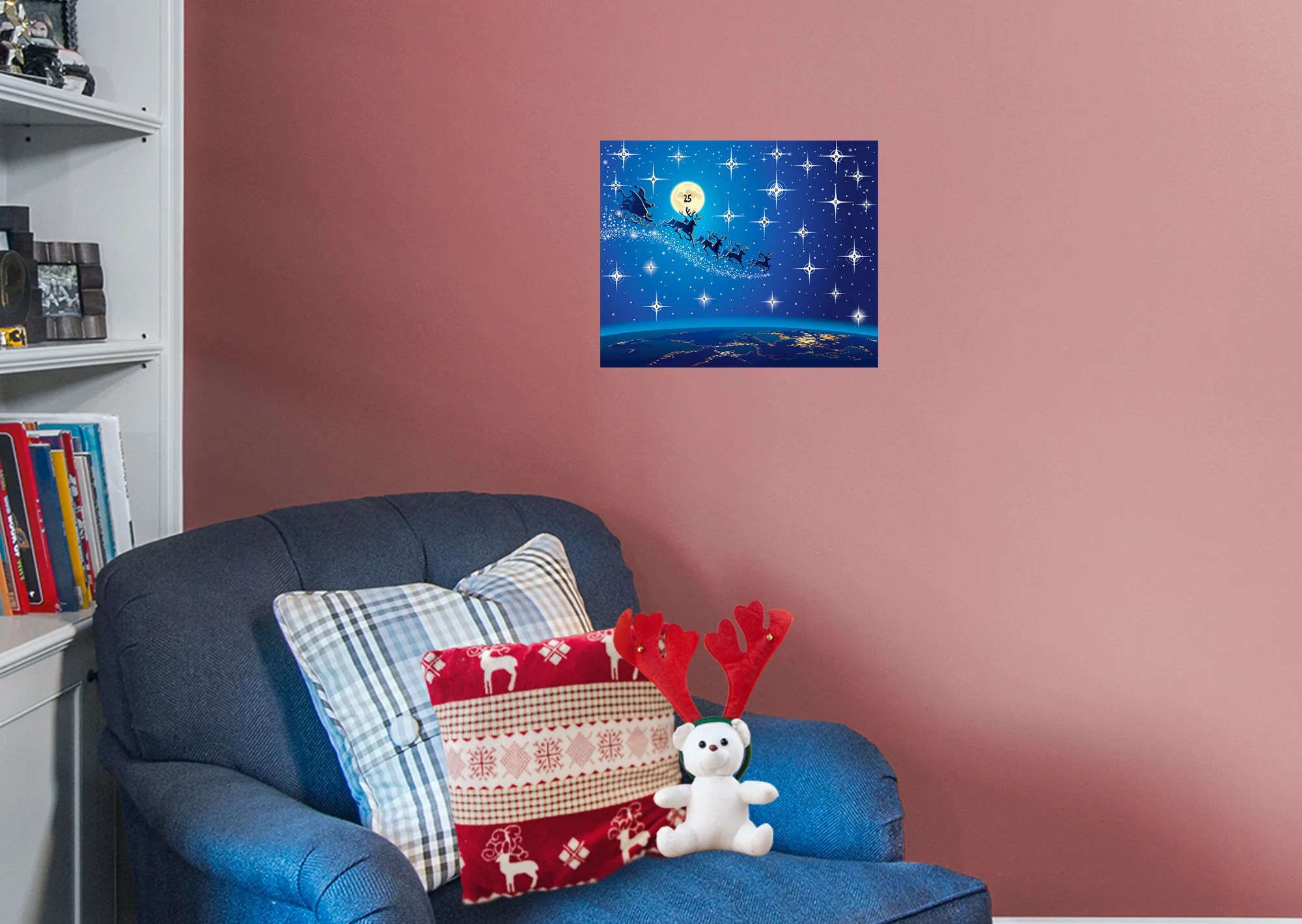 Christmas: Reaching the Stars Calendar Dry Erase - Removable Adhesive Decal - Image 6