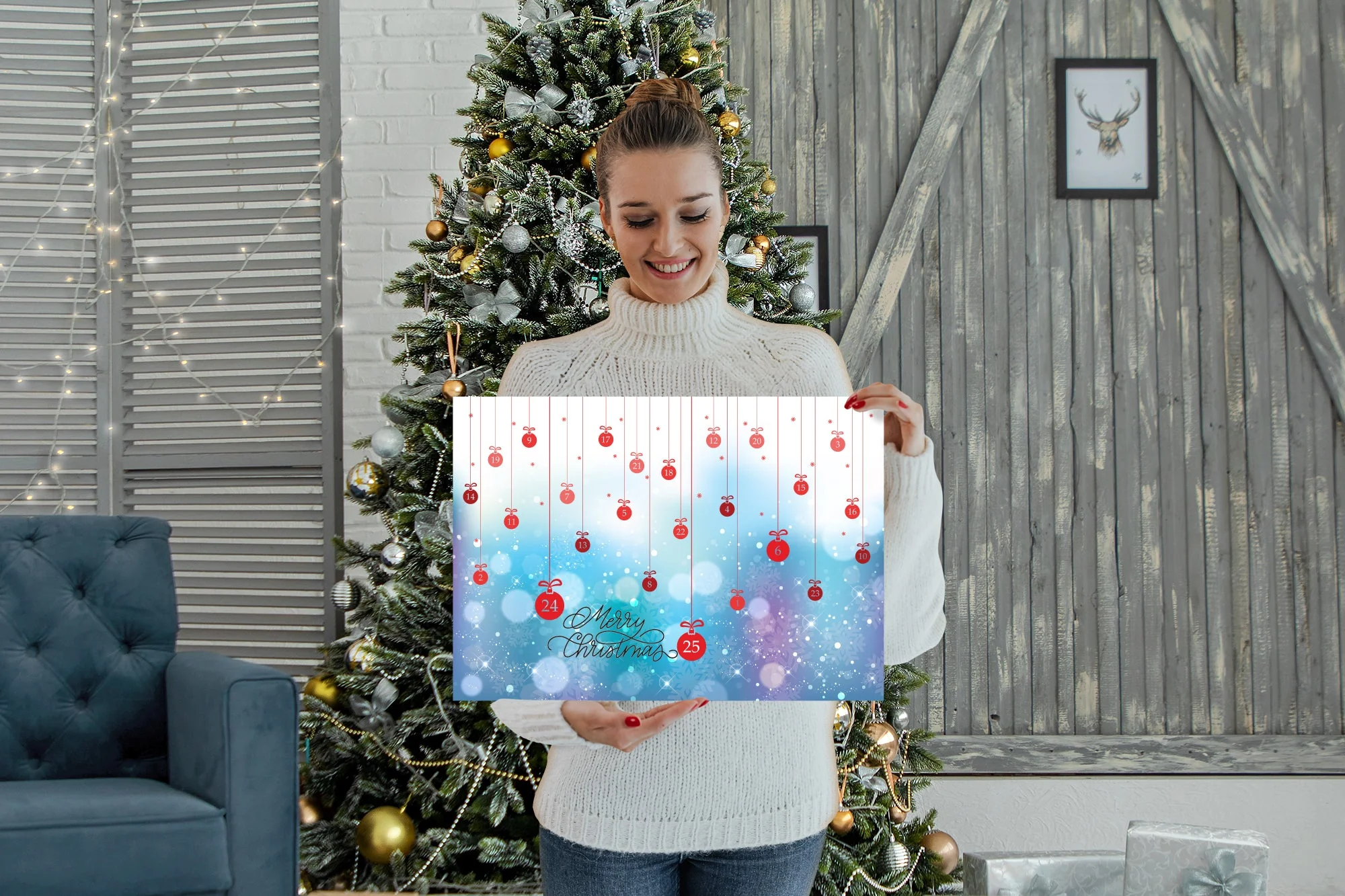 Calendars:  Baubles Calendar        -      Dry Erase Foam Core - Image 5