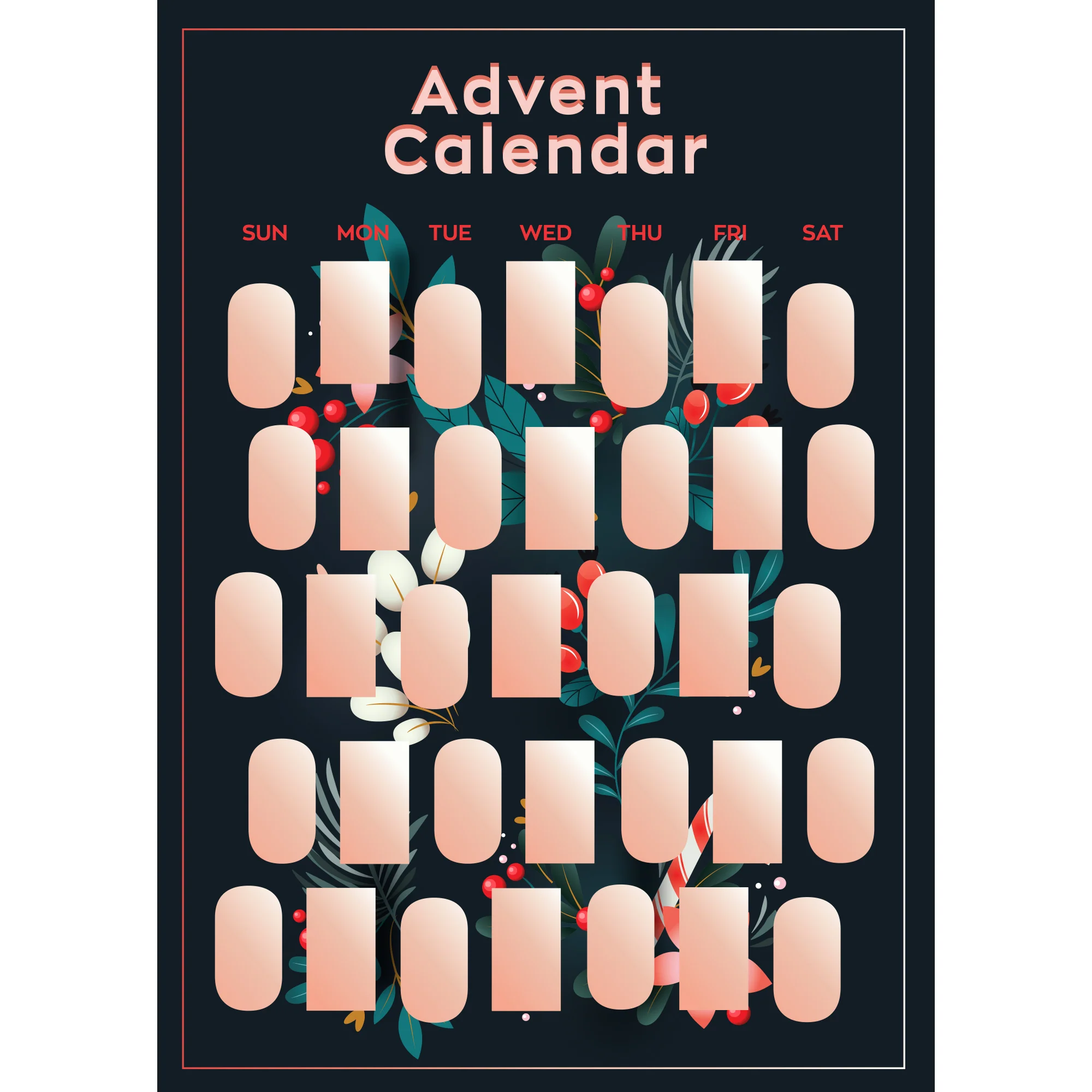 Calendars: Finally December Dry Erase - Removable Adhesive Decal