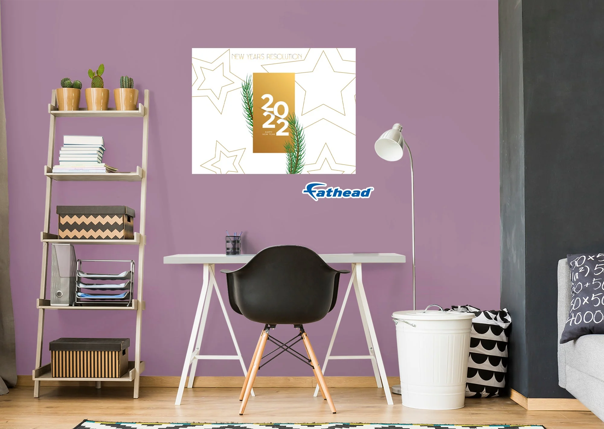New Year: Few Branches Dry Erase - Removable Adhesive Decal - Image 3
