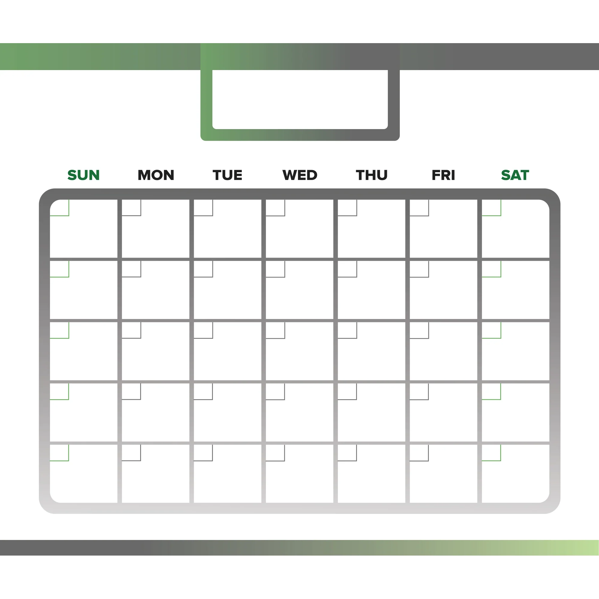 Calendars: Gradients Modern One Month Calendar Dry Erase - Removable Adhesive Decal - Image 3