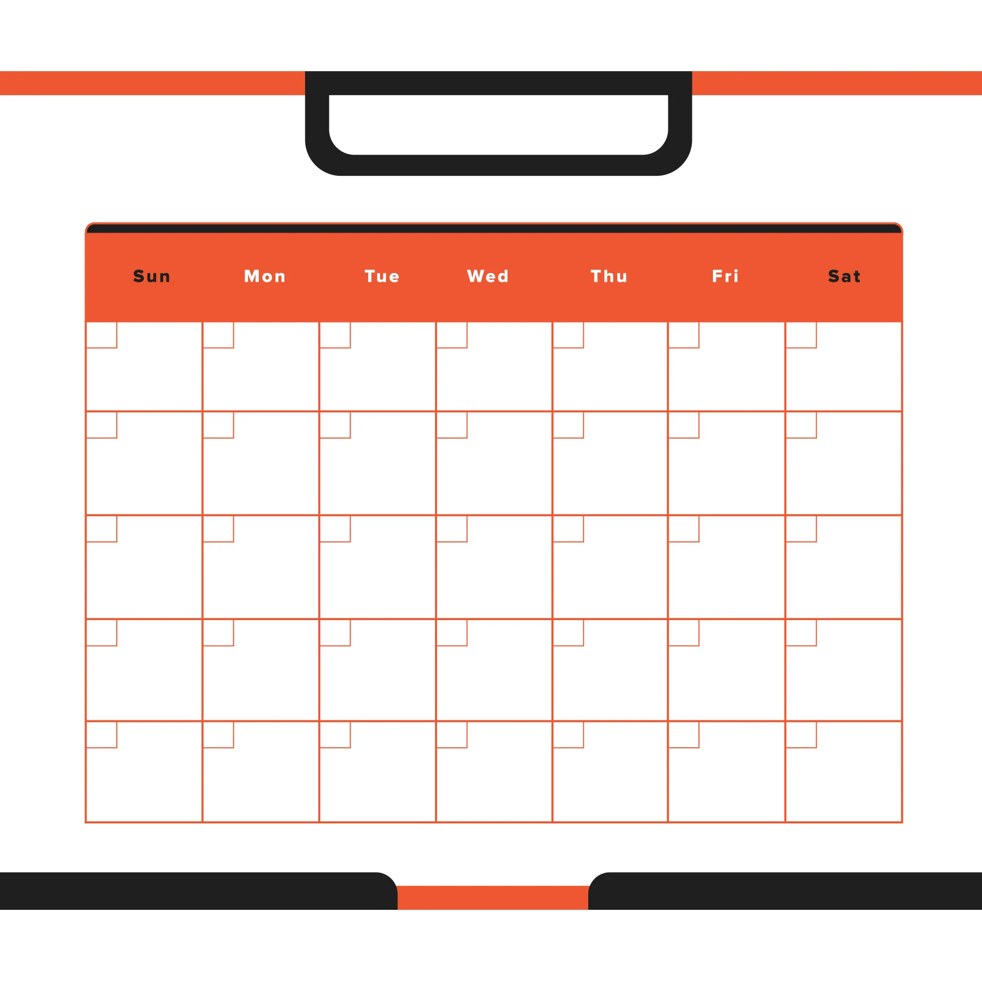 Calendars: Upside Down Modern One Month Calendar Dry Erase - Removable Adhesive Decal - Image 2
