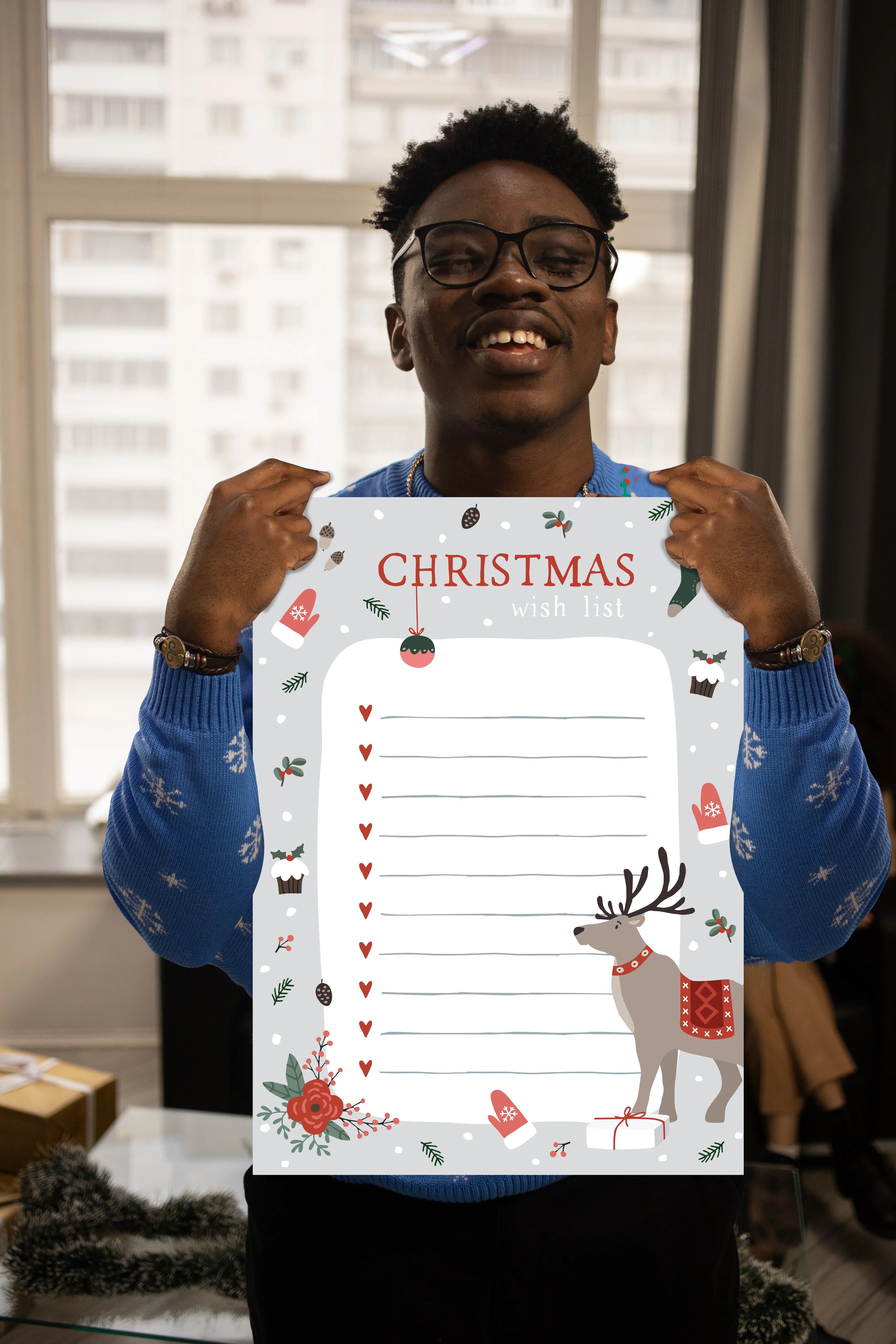 Christmas: Hearts - Dry Erase Foam Core