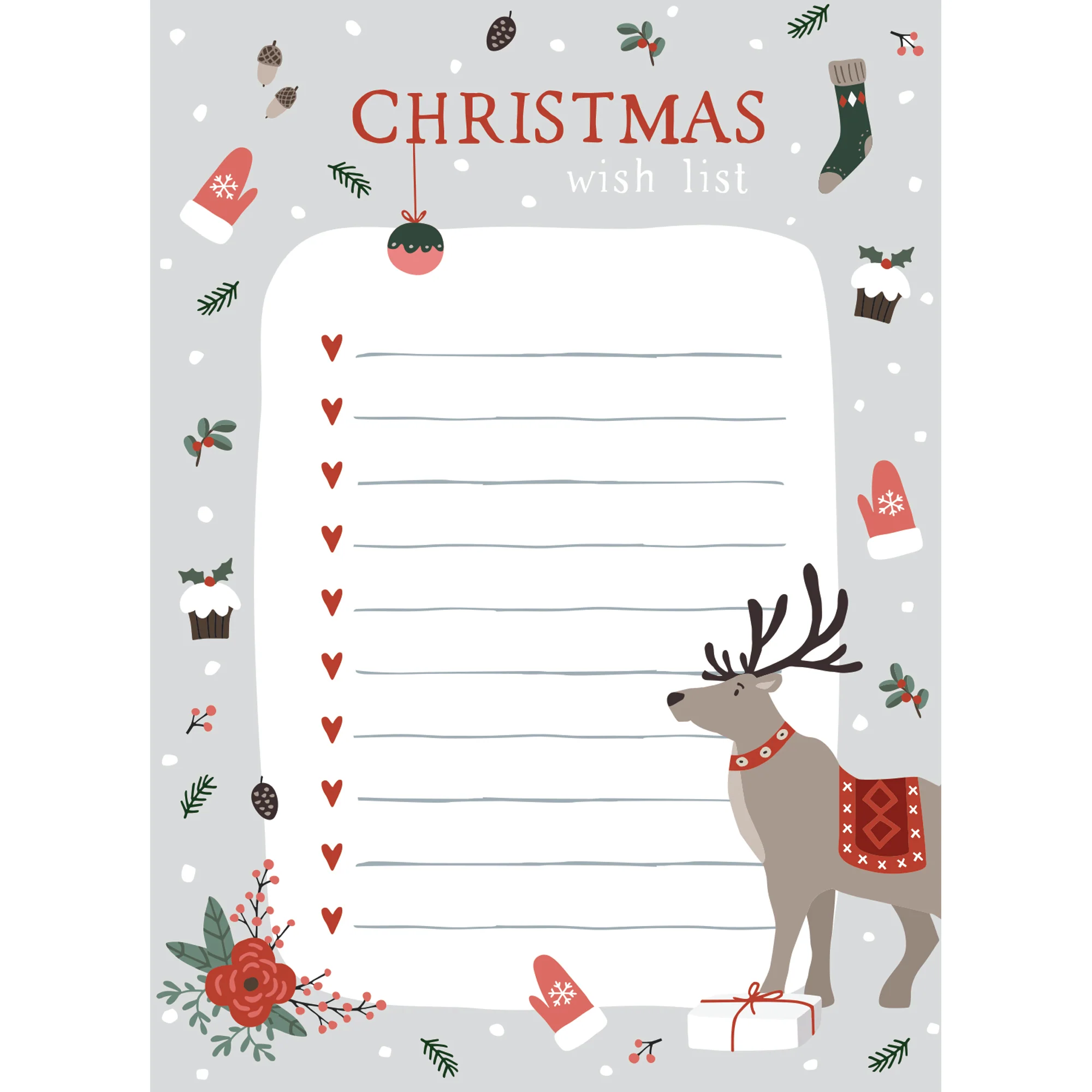 Christmas: Hearts - Dry Erase Foam Core - Image 2
