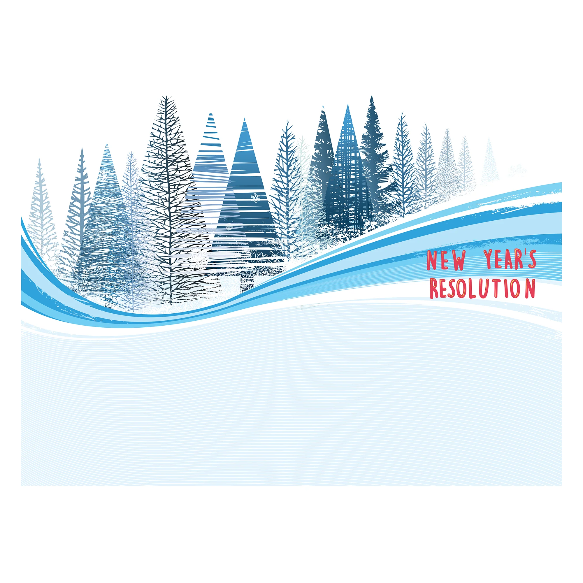 New Years: Resolution Abstract Trees Dry Erase - Dry Erase Foam Core - Image 3