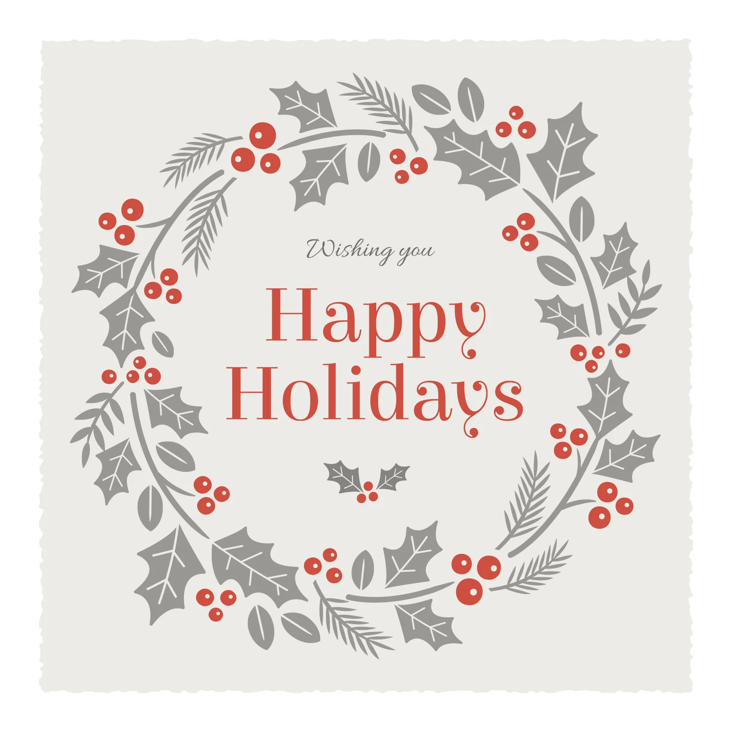 Seasons Decor: Winter Happy Holidays Mural        -   Removable     Adhesive Decal - Image 2