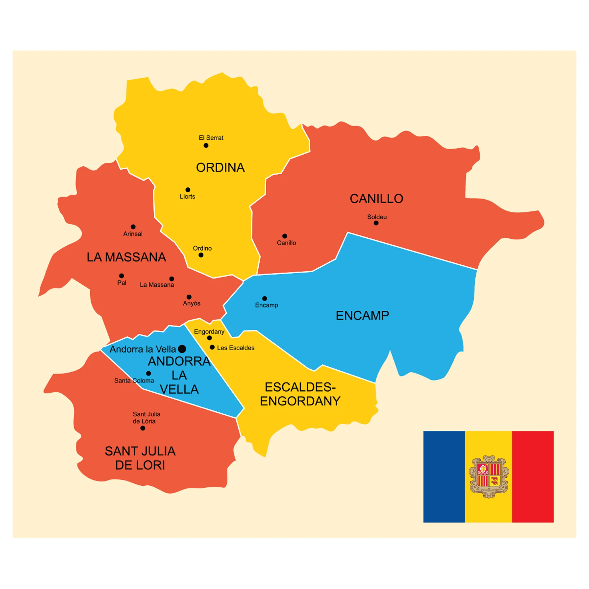 Maps of Europe: Andorra Mural        -   Removable Wall   Adhesive Decal - Image 2