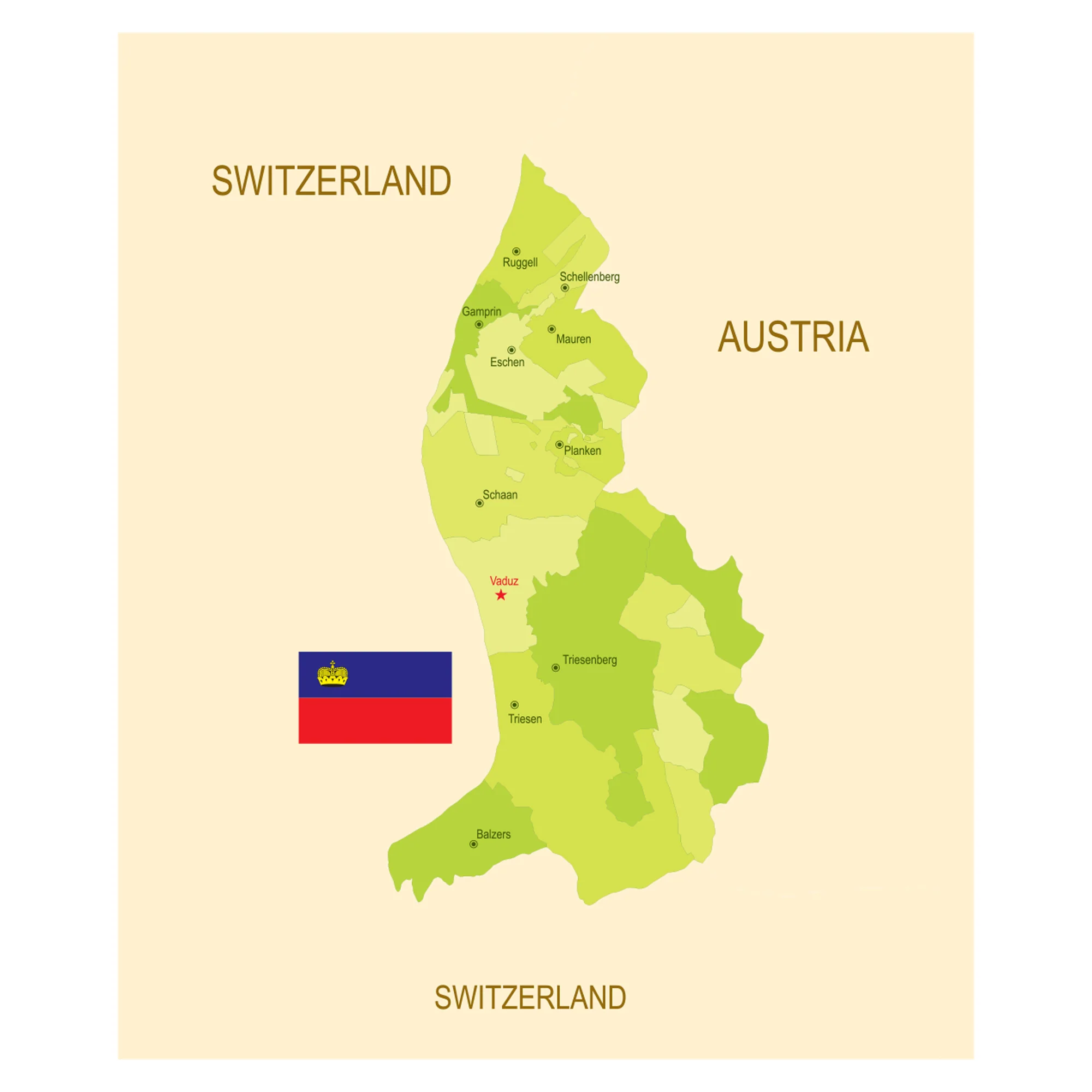 Maps of Europe: Liechtenstein Mural        -   Removable Wall   Adhesive Decal - Image 2