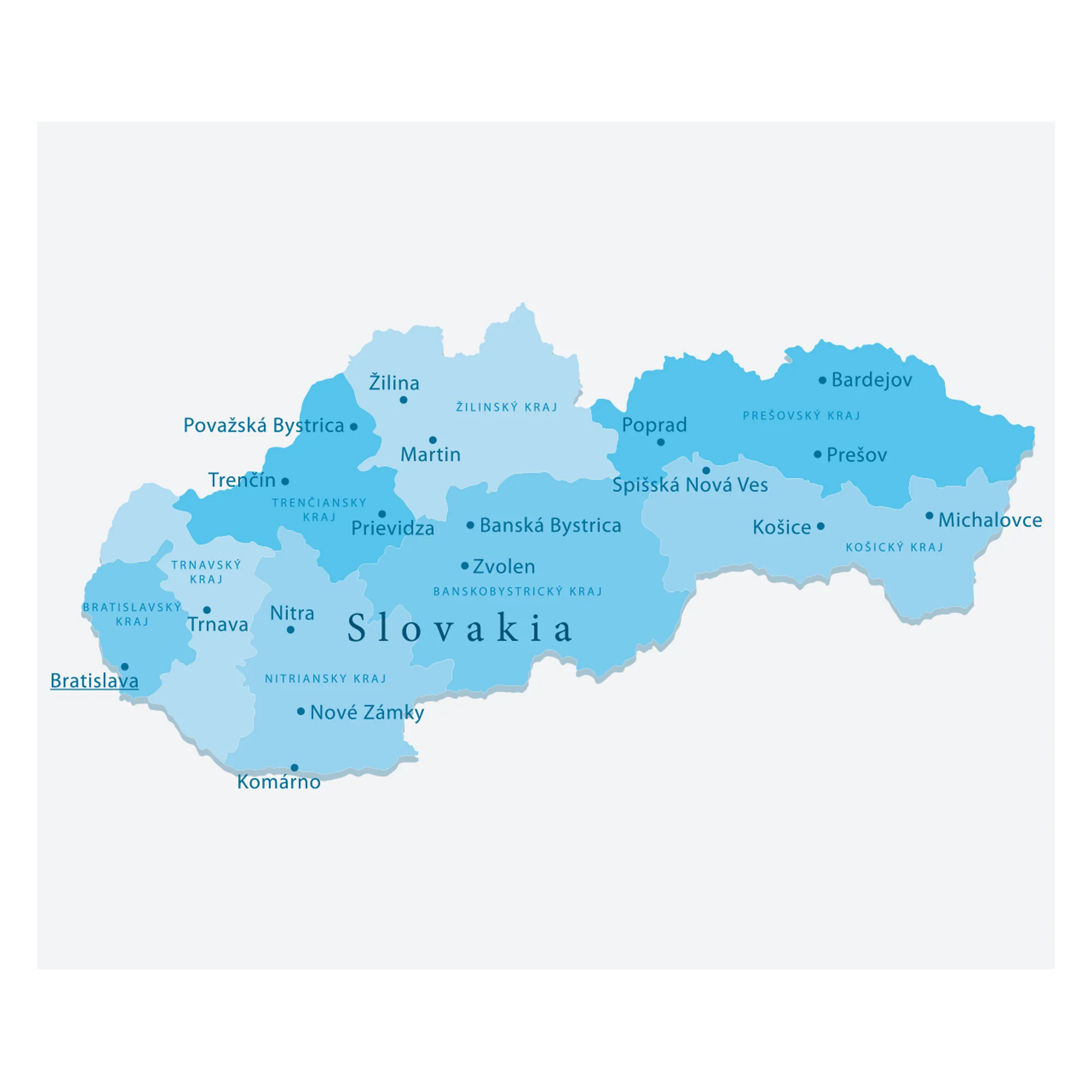 Maps of Europe: Slovakia Mural        -   Removable Wall   Adhesive Decal - Image 2