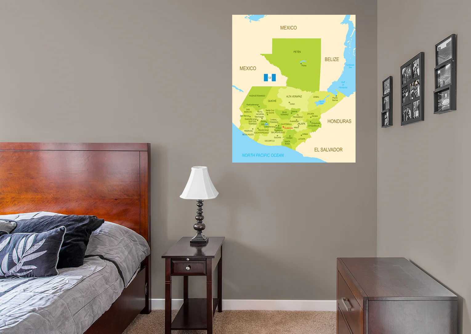 Maps of North America: Guatemala Mural        -   Removable Wall   Adhesive Decal - Image 4