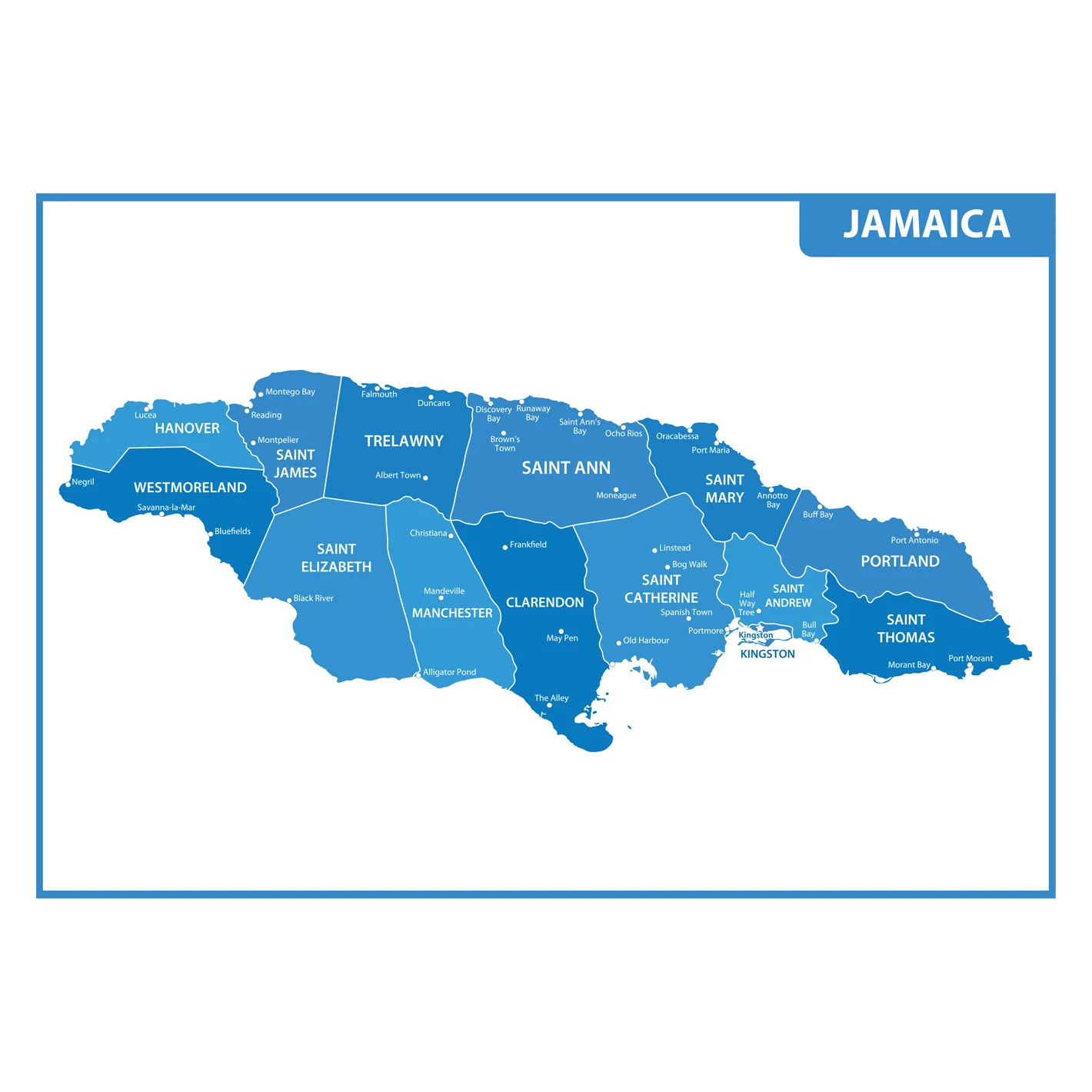 Maps of North America: Jamaica Mural        -   Removable Wall   Adhesive Decal - Image 2