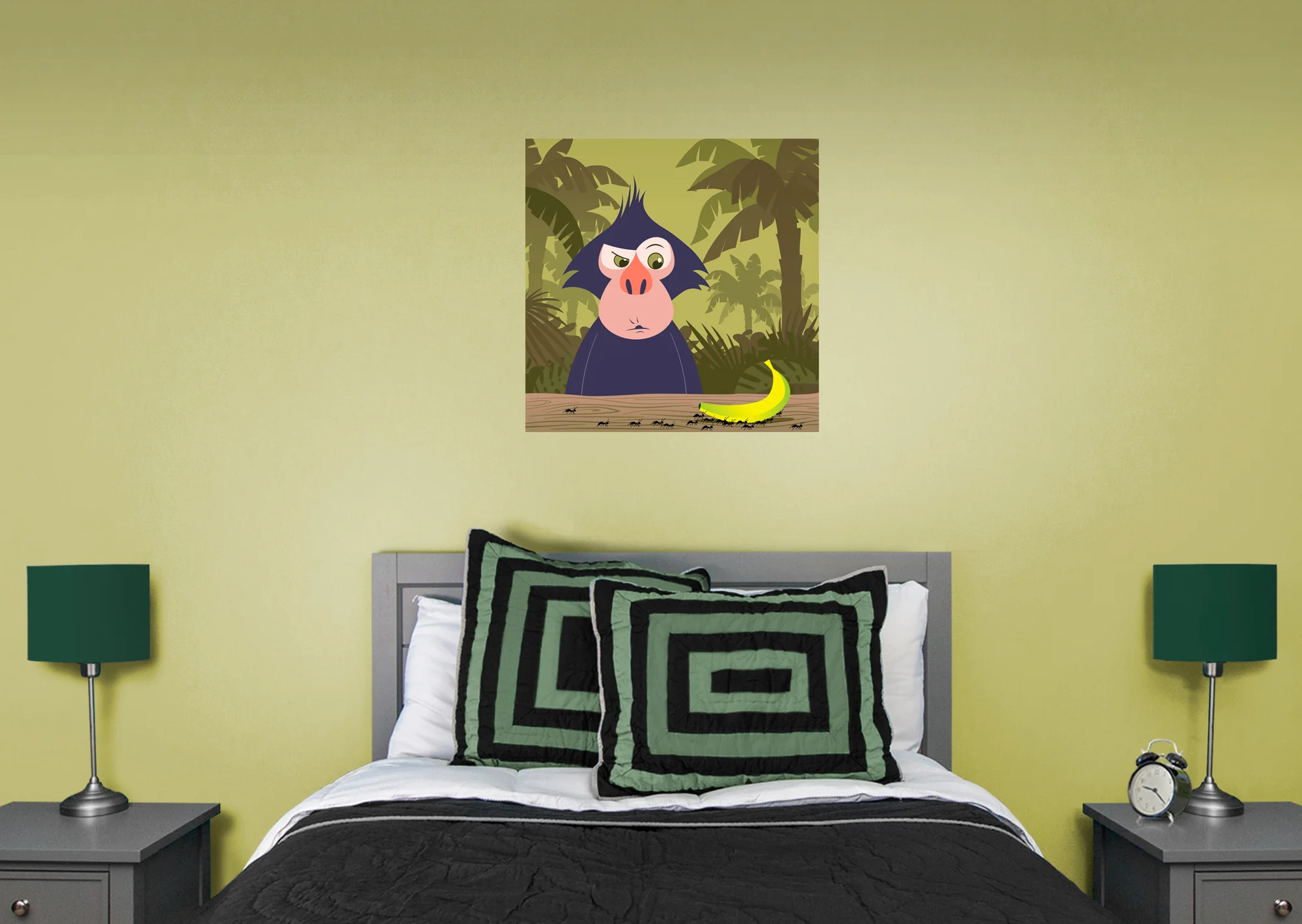 Jungle:  Banana Mural        -   Removable Wall   Adhesive Decal - Image 5