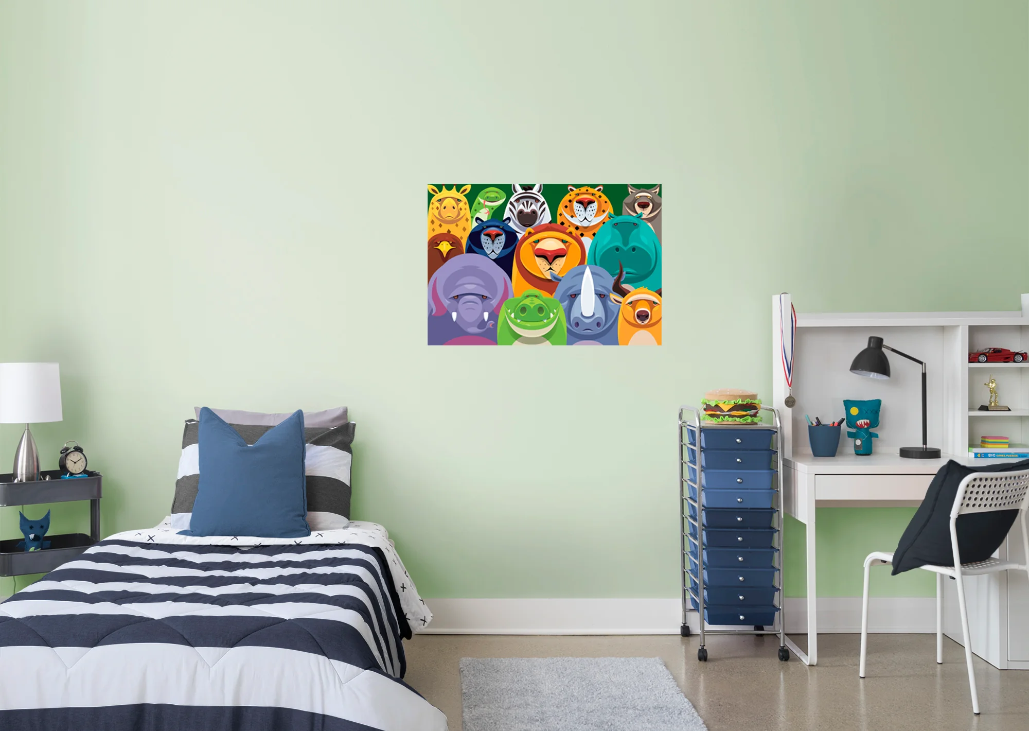 Jungle:  Faces Mural        -   Removable Wall   Adhesive Decal - Image 5