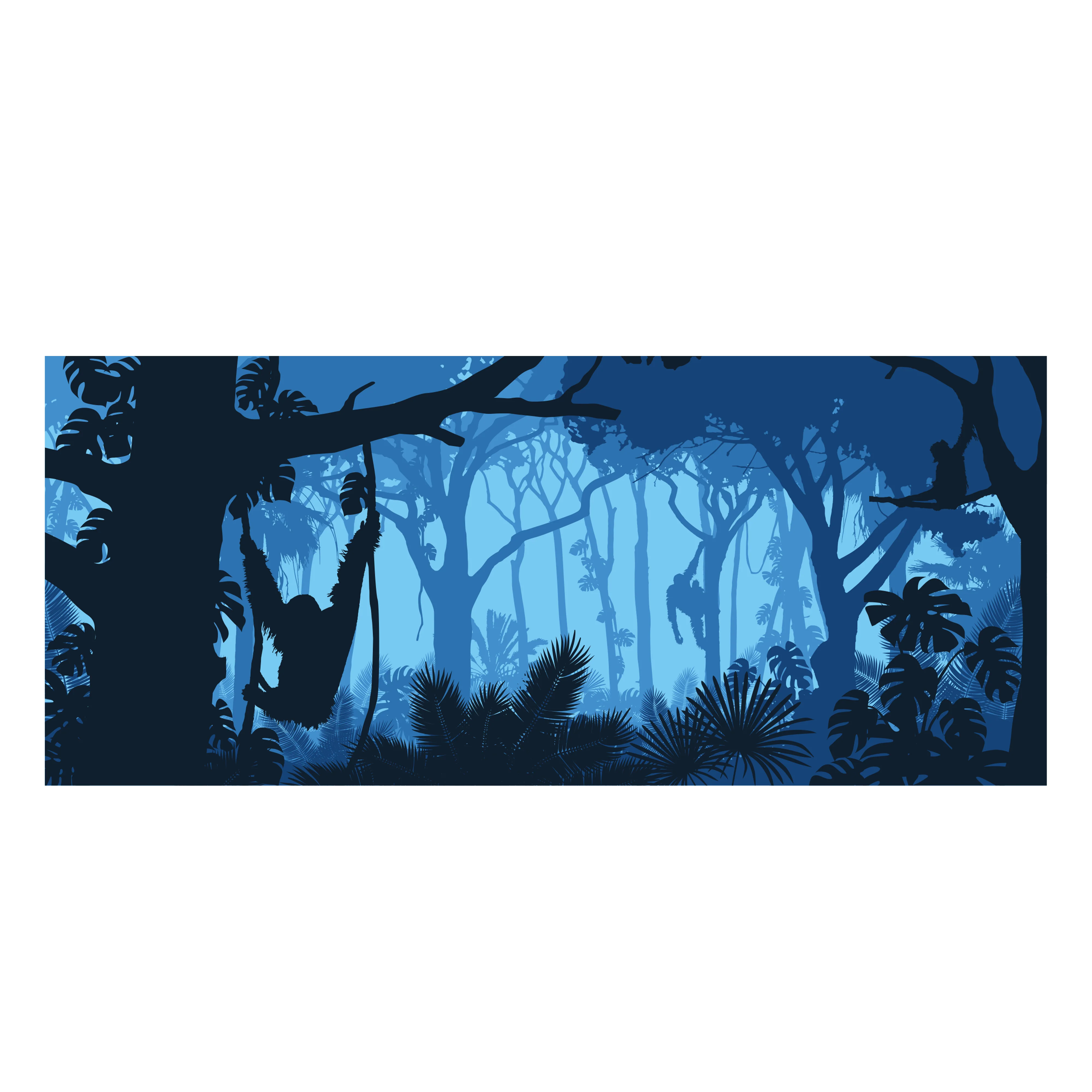 Jungle: Monkey Mural        -   Removable Wall   Adhesive Decal - Image 3