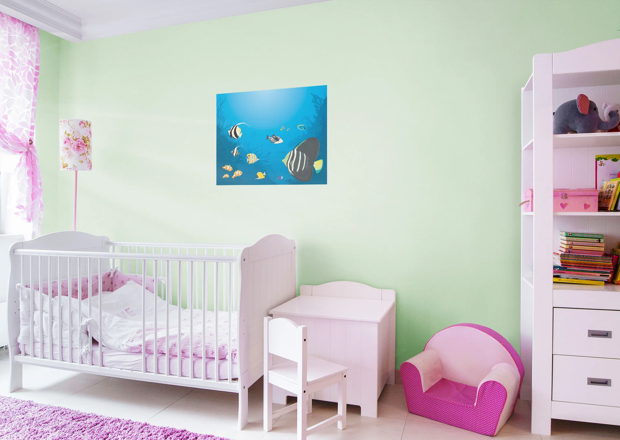 Nursery:  Quiet Mural        -   Removable Wall   Adhesive Decal - Image 4