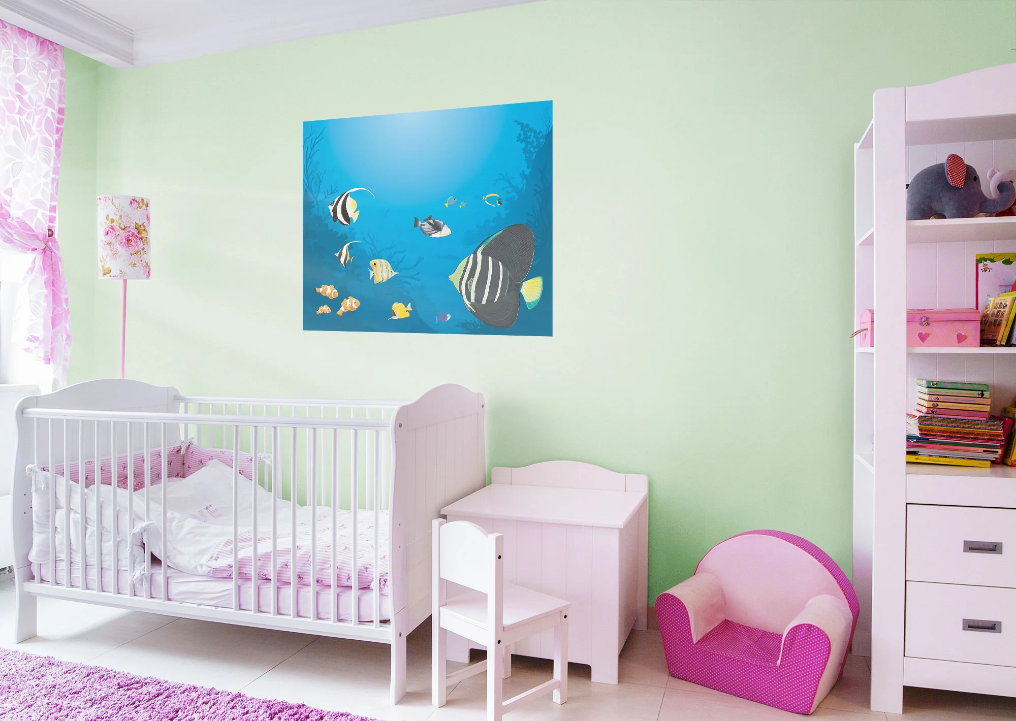 Nursery:  Quiet Mural        -   Removable Wall   Adhesive Decal - Image 6