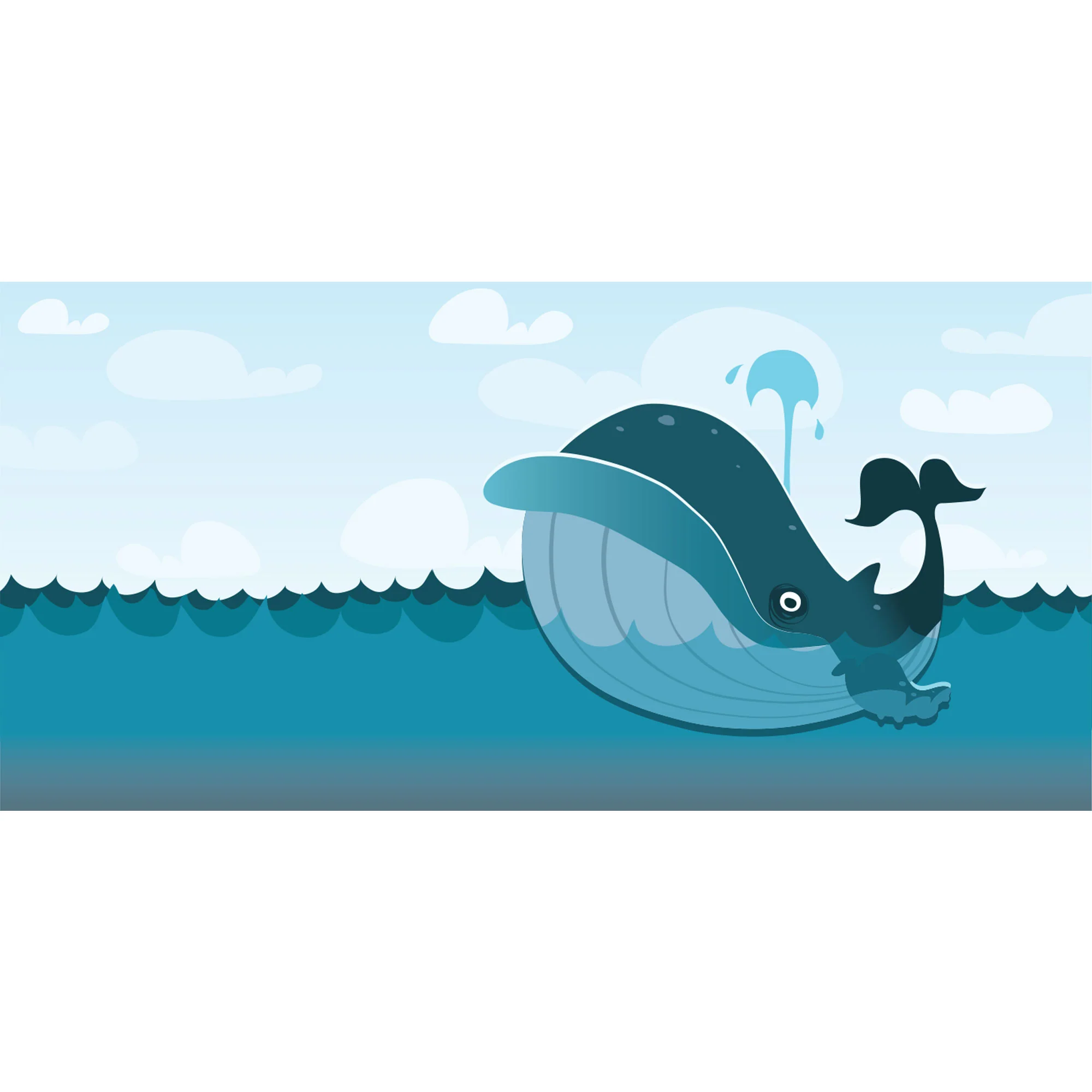 Nursery:  Whale        -   Removable Wall   Adhesive Decal - Image 3