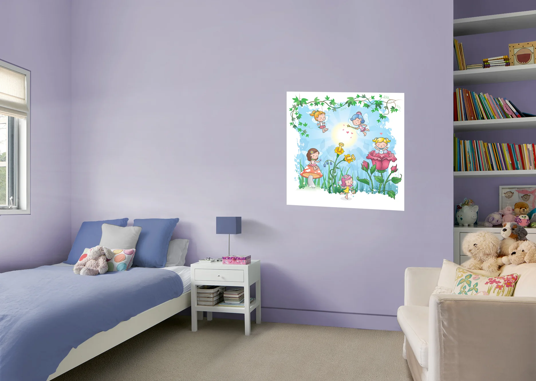 Nursery:  Hearts Mural        -   Removable Wall   Adhesive Decal - Image 5
