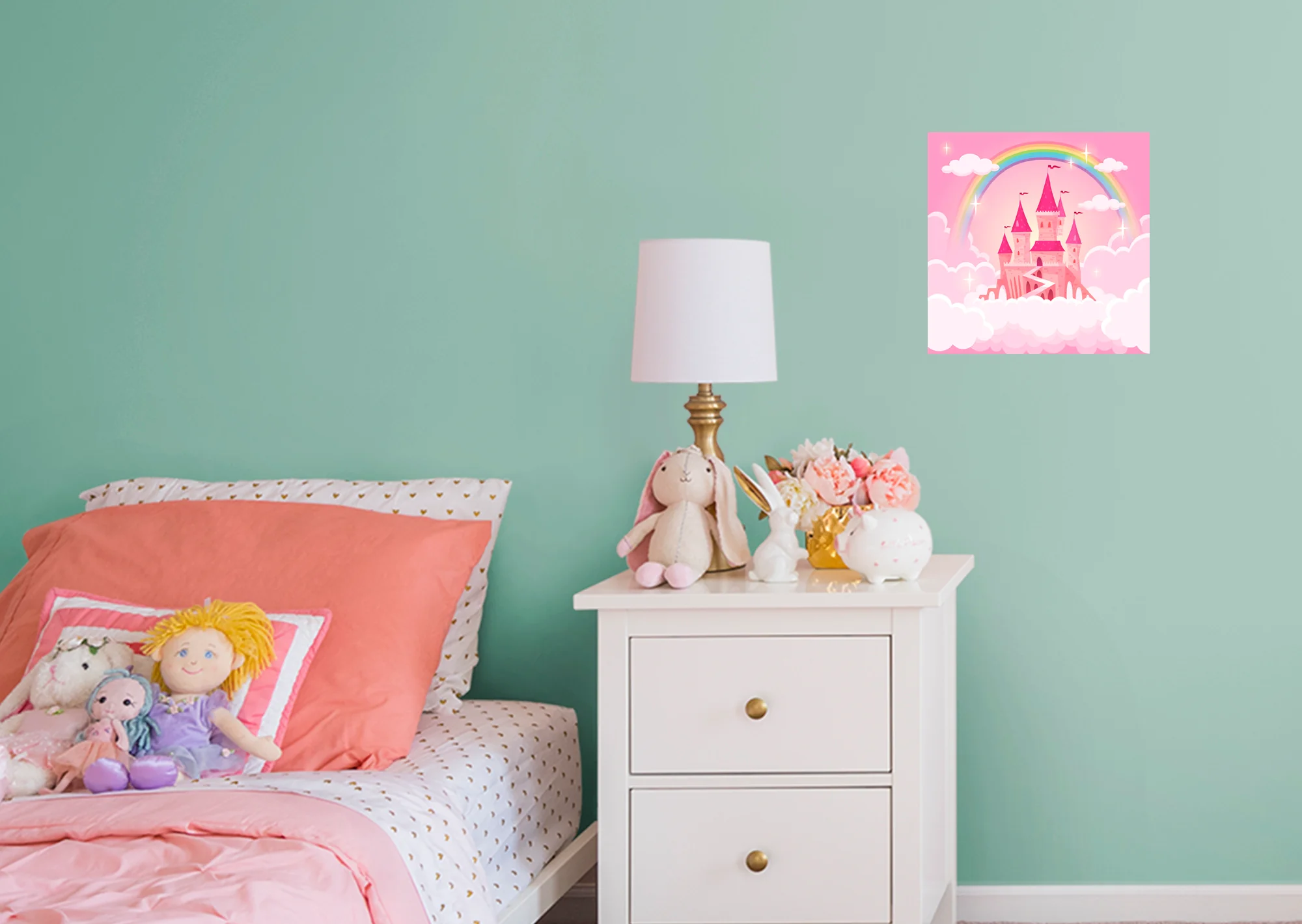 Nursery:  Rainbow Mural        -   Removable Wall   Adhesive Decal - Image 6