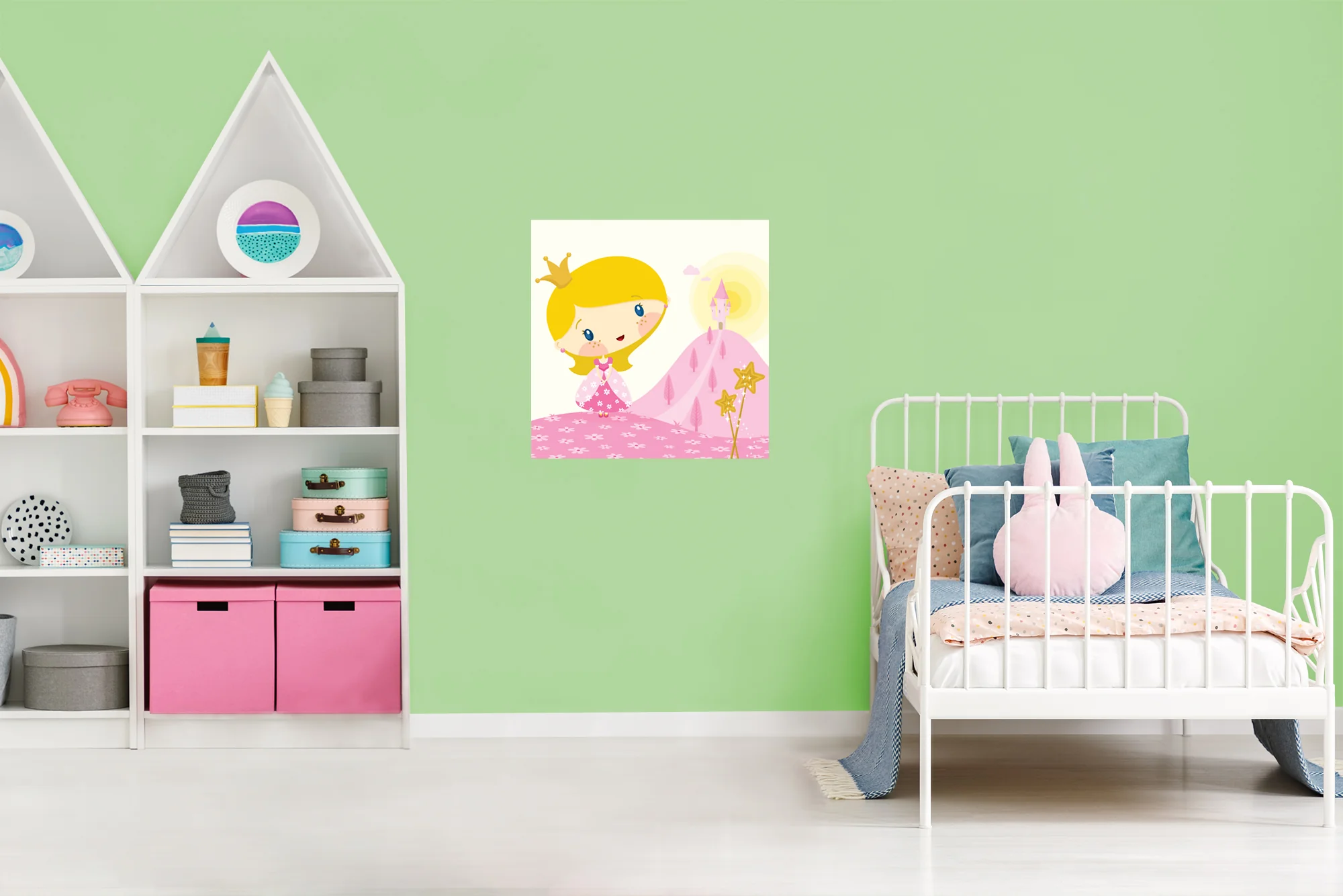 Nursery Princess:  All Pink Mural        -   Removable Wall   Adhesive Decal - Image 5
