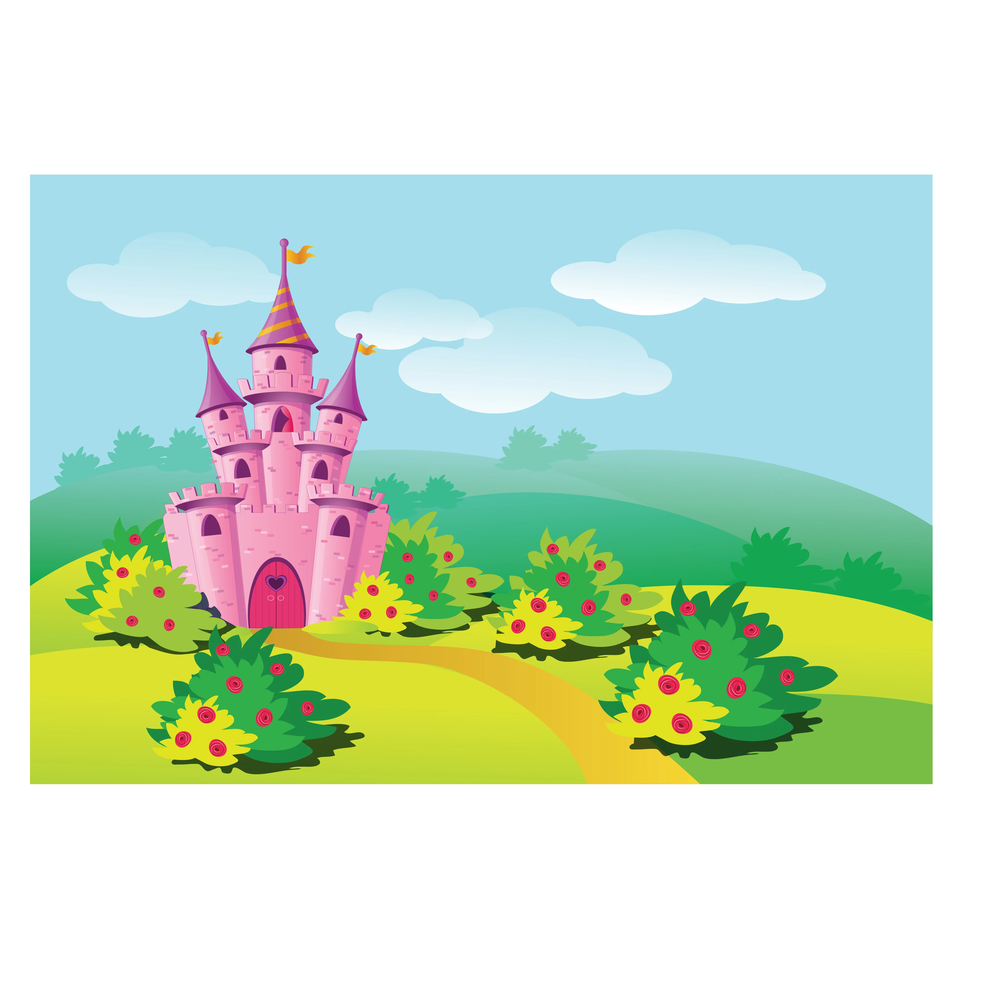 Nursery Princess: Castle Part 3 Mural - Removable Wall Adhesive Decal - Image 3