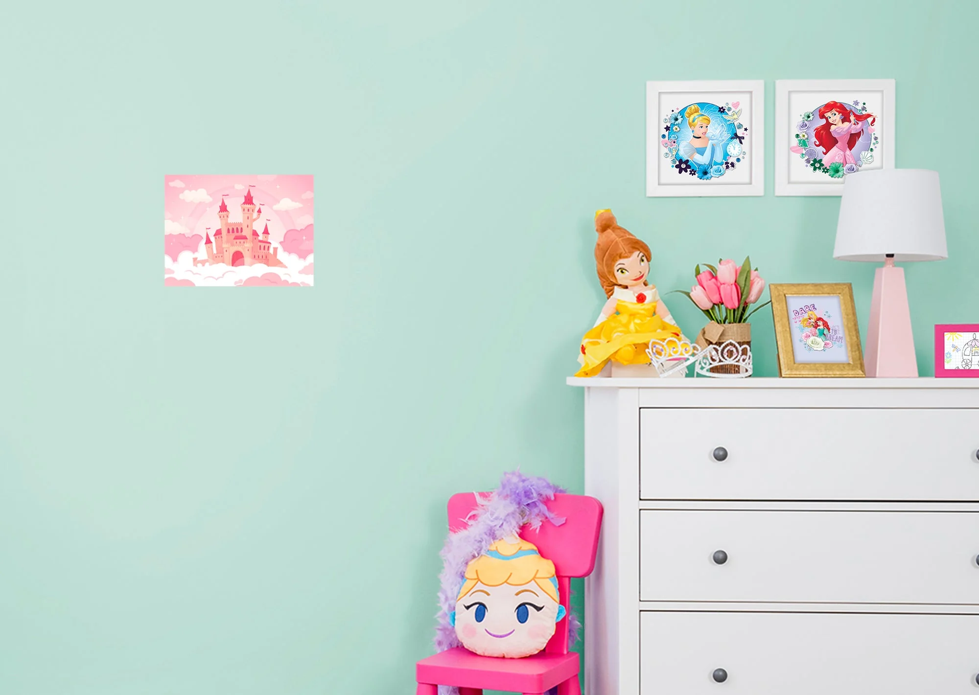 Nursery Princess:  Castle Part 5 Mural        -   Removable Wall   Adhesive Decal - Image 6