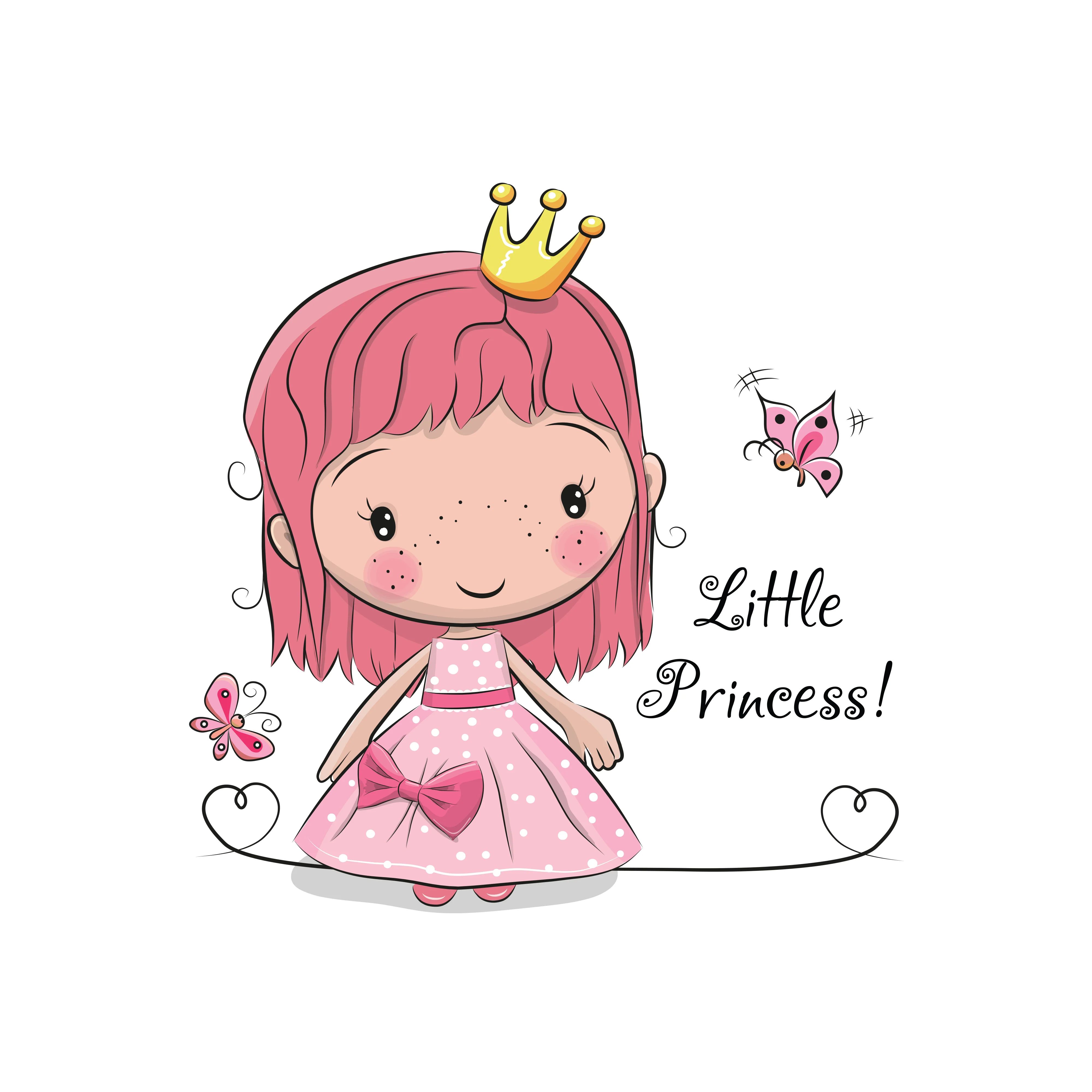 Nursery Princess: Little Princess Mural - Removable Wall Adhesive Decal - Image 2