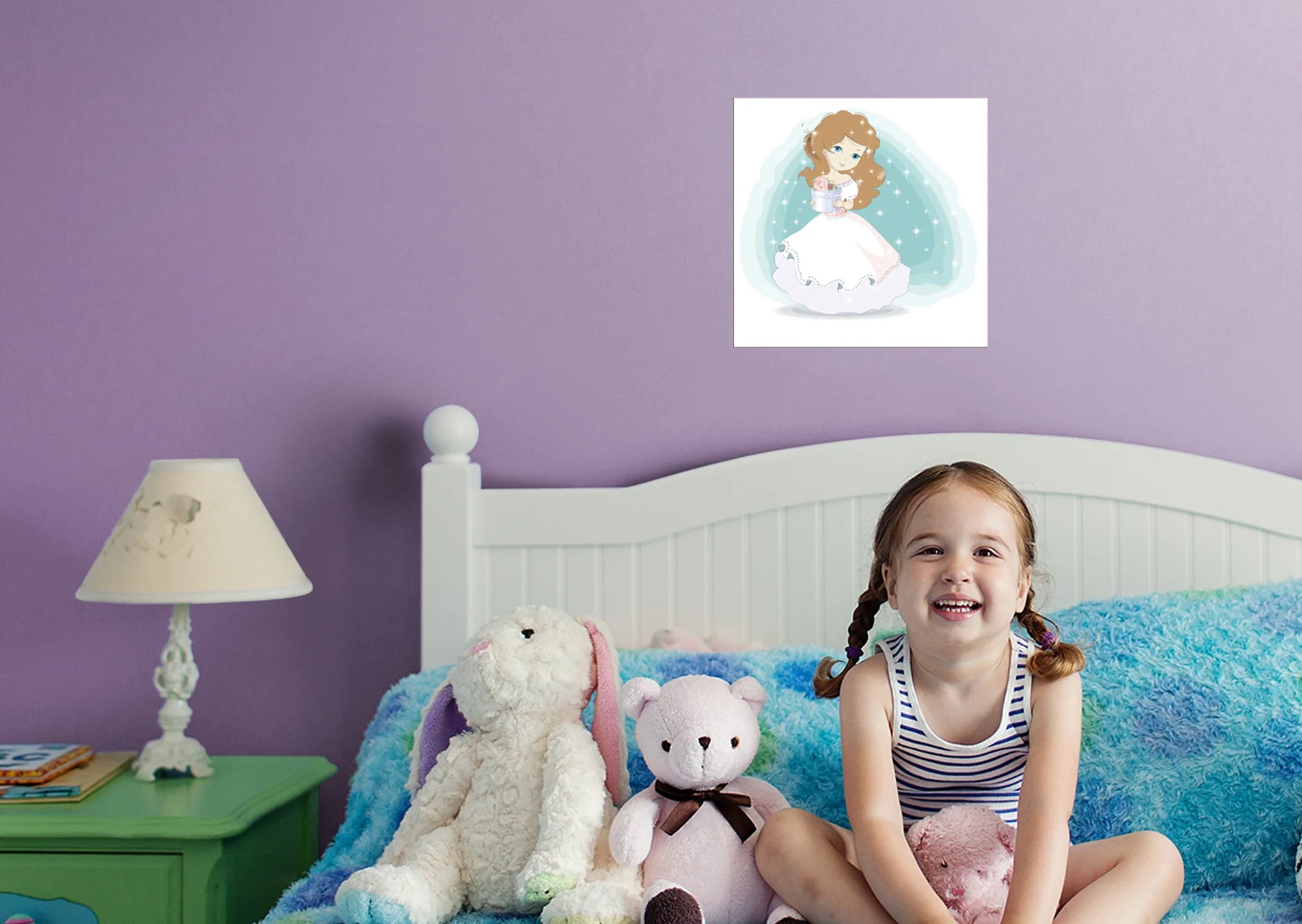 Nursery Princess: Stars Mural - Removable Wall Adhesive Decal - Image 6