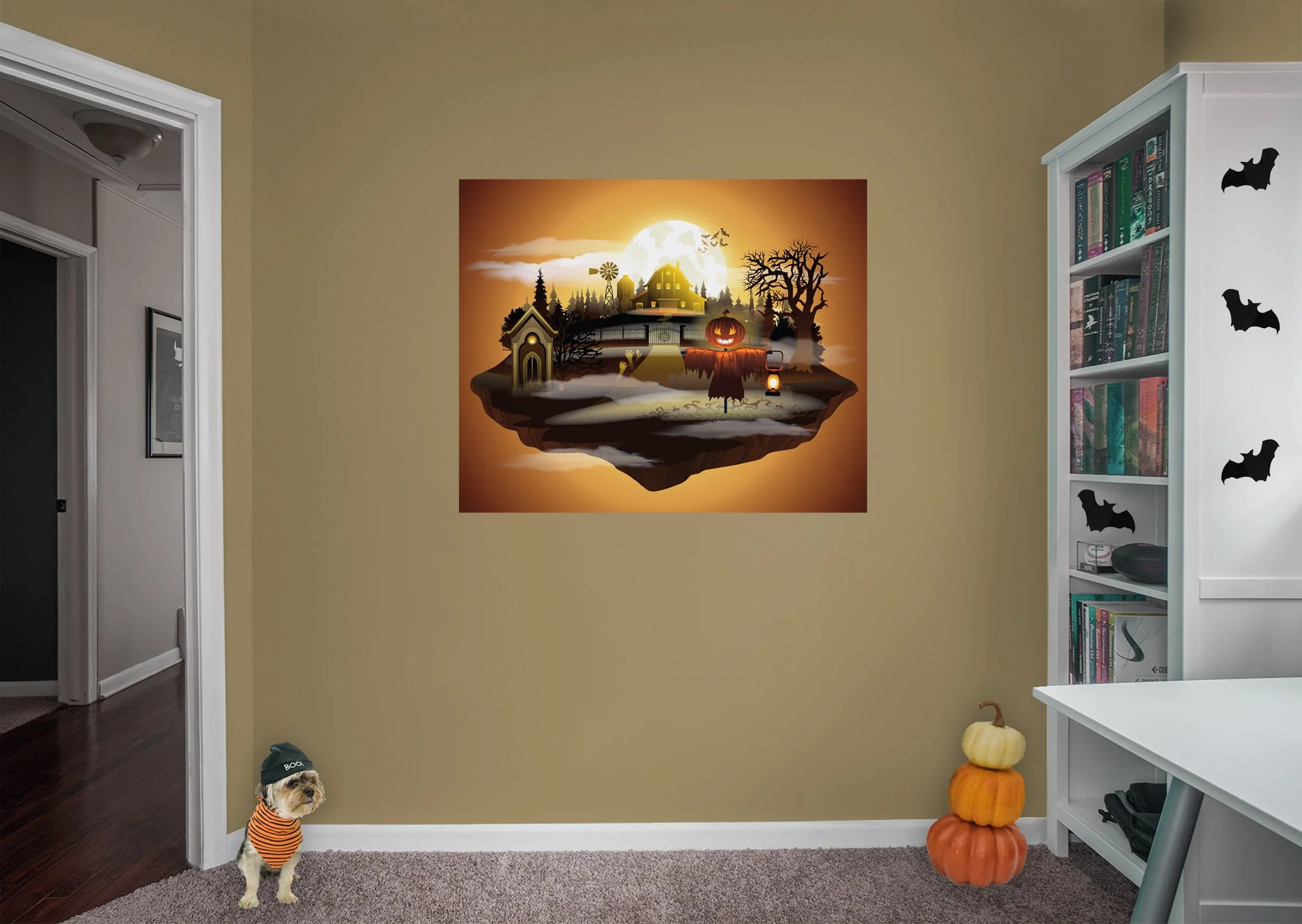 Halloween:  Floating World Mural        -   Removable Wall   Adhesive Decal - Image 4
