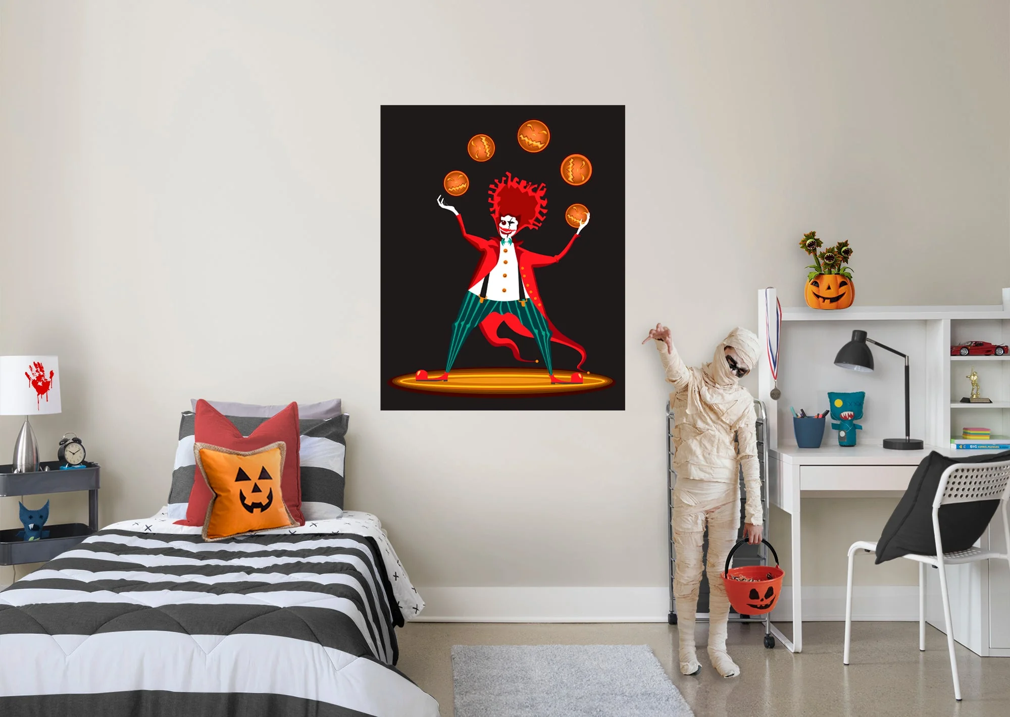Halloween:  Juggling Mural        -   Removable Wall   Adhesive Decal - Image 4