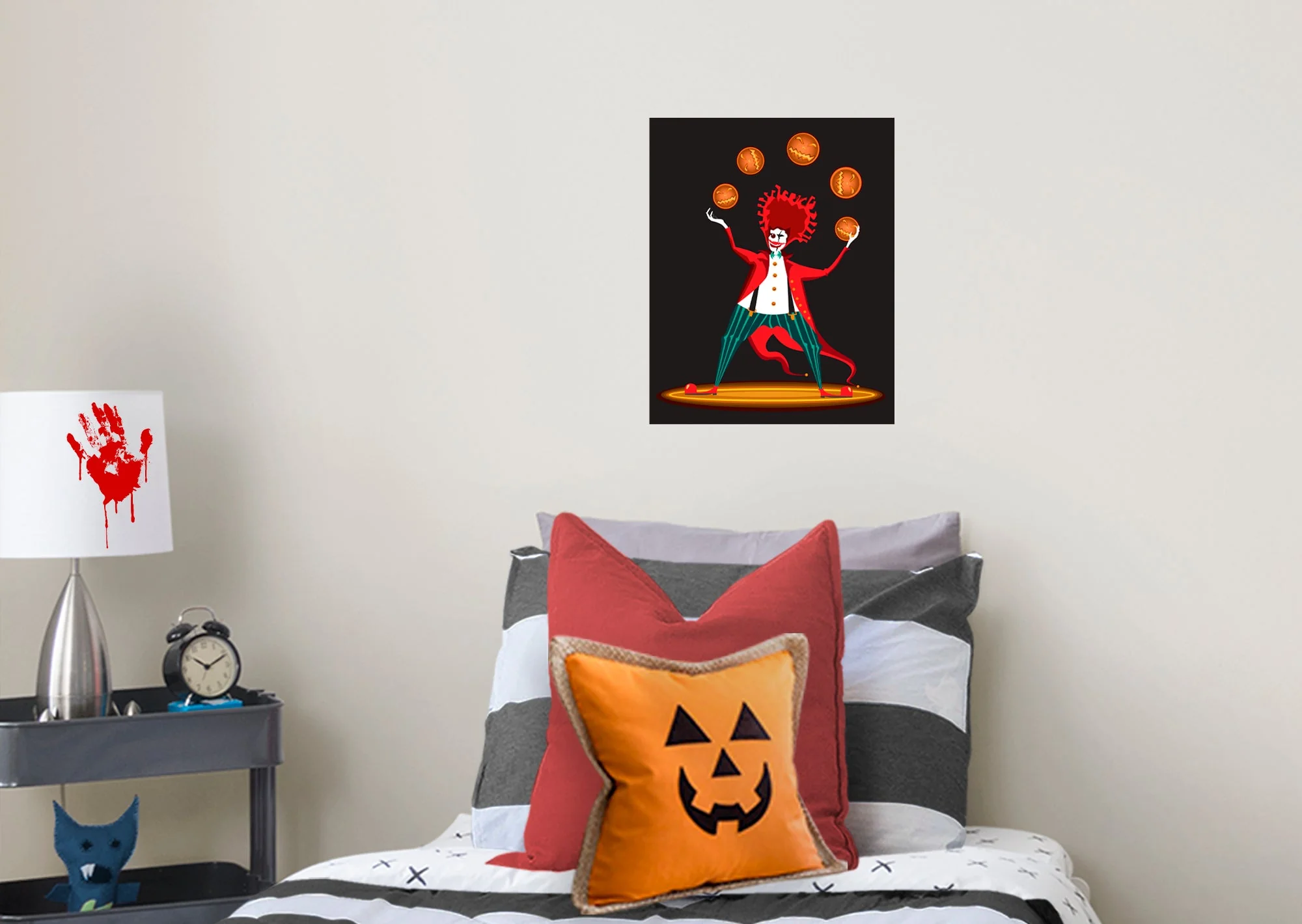 Halloween:  Juggling Mural        -   Removable Wall   Adhesive Decal - Image 6