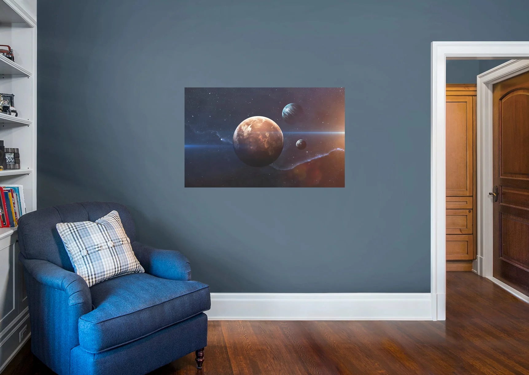 Planets: Three Planets Mural        -   Removable     Adhesive Decal - Image 4