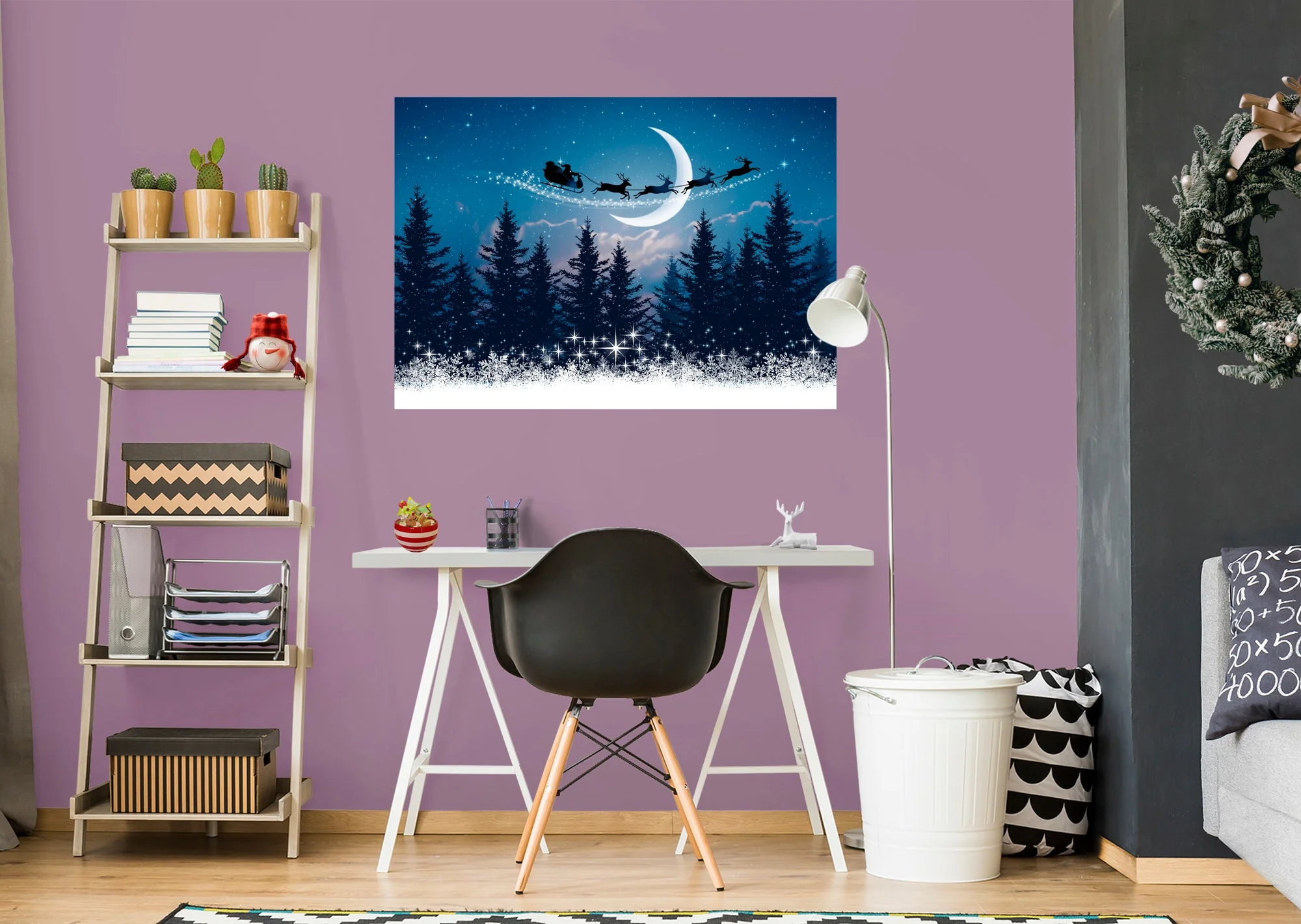 Christmas: Christmas Night Poster - Removable Adhesive Decal - Image 4