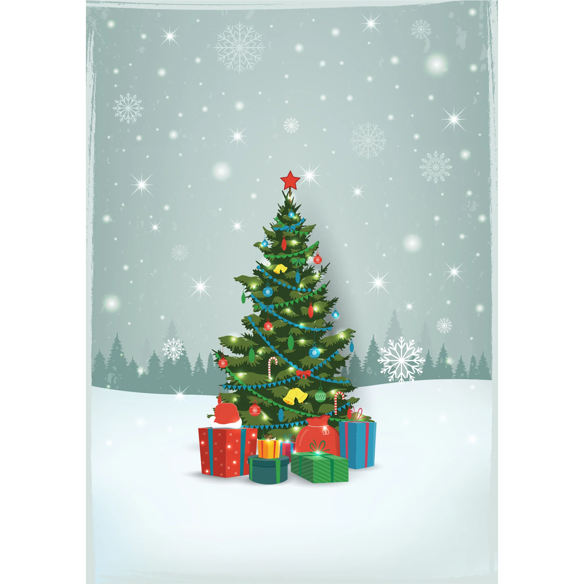 Christmas:  Lots of Gifts Poster        -   Removable     Adhesive Decal - Image 2
