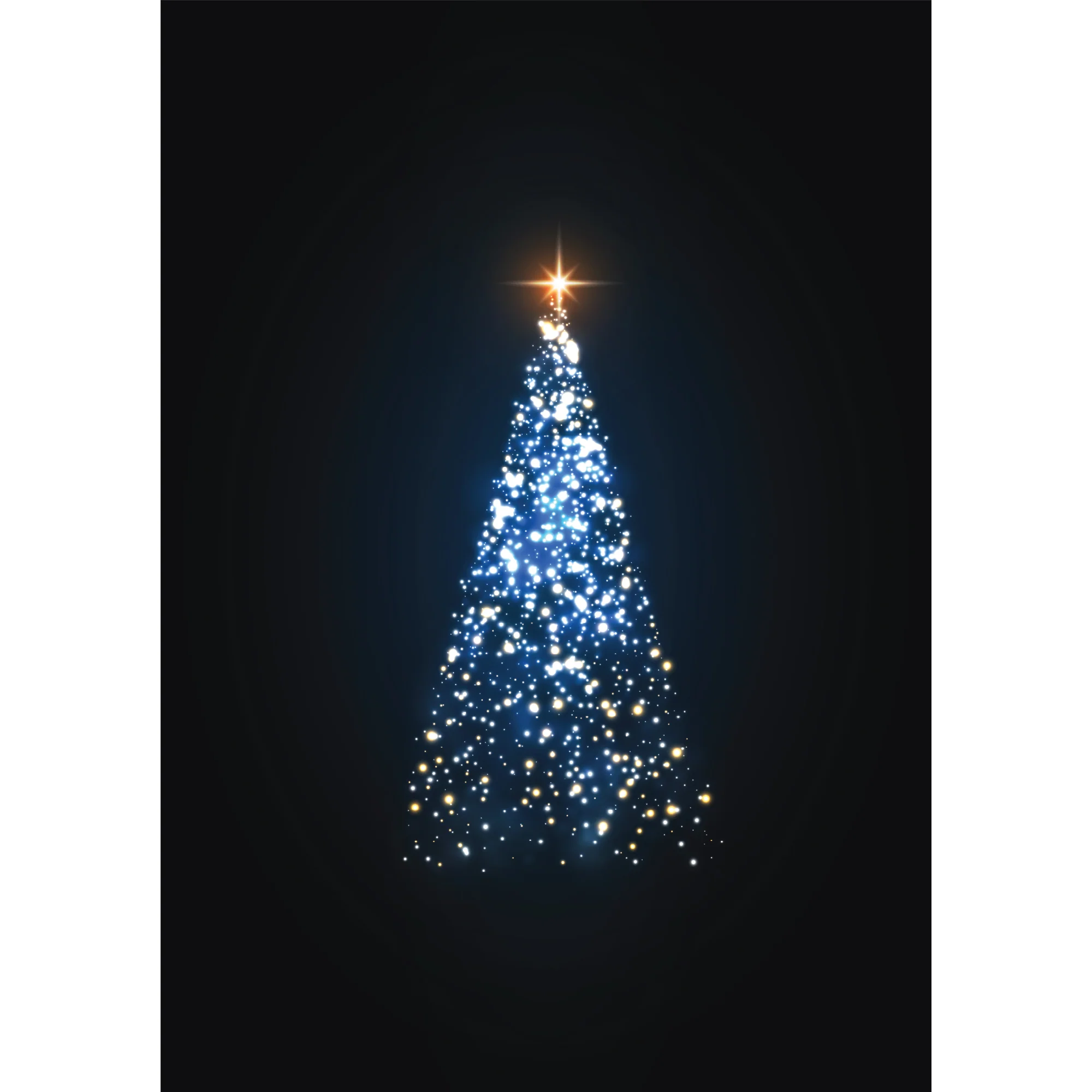 Christmas:  Tree Made of Lights Poster        -   Removable     Adhesive Decal - Image 3