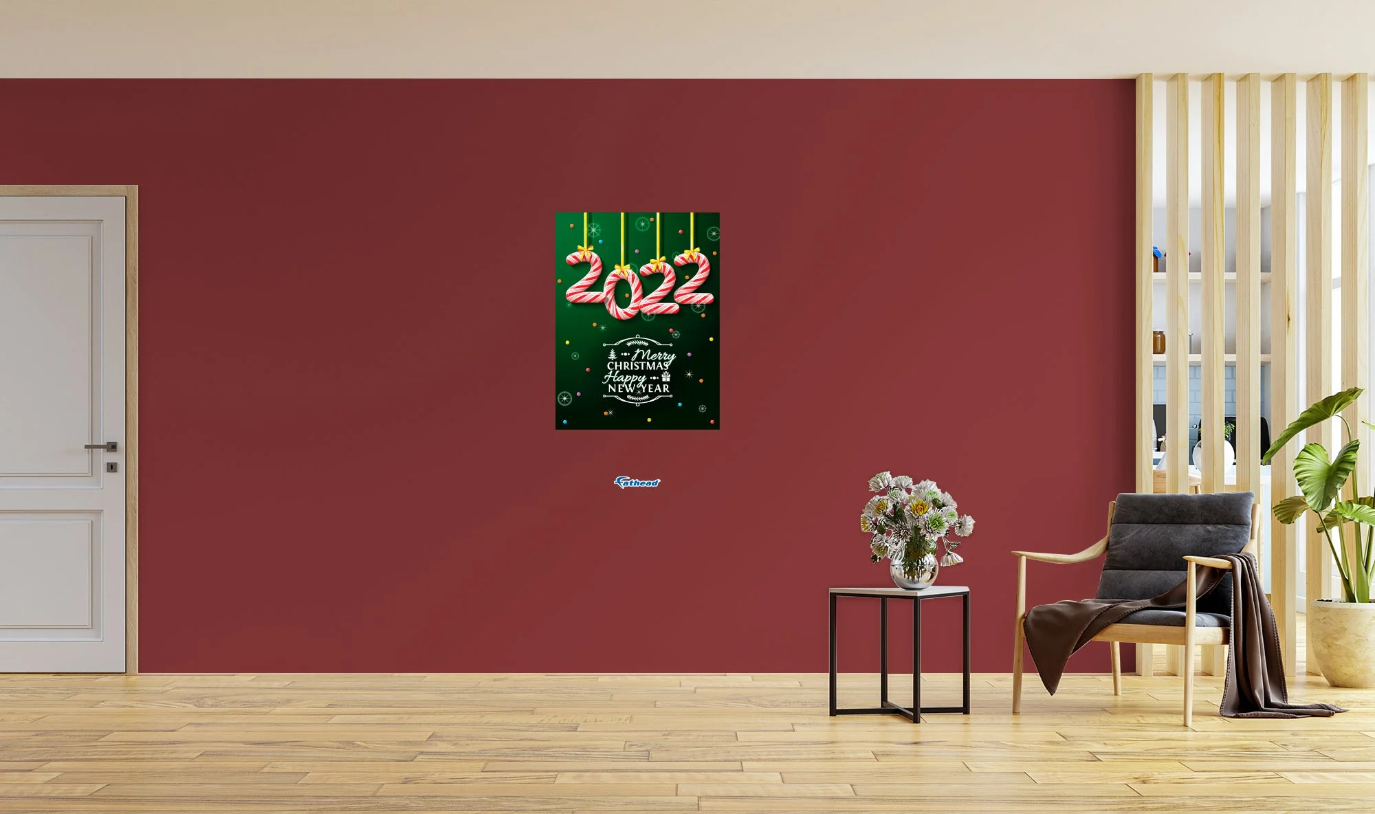 New Year: Candy Canes Poster - Removable Adhesive Decal - Image 4