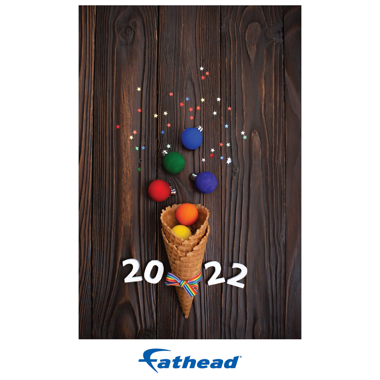 New Year: Cones Poster - Removable Adhesive Decal - Image 2