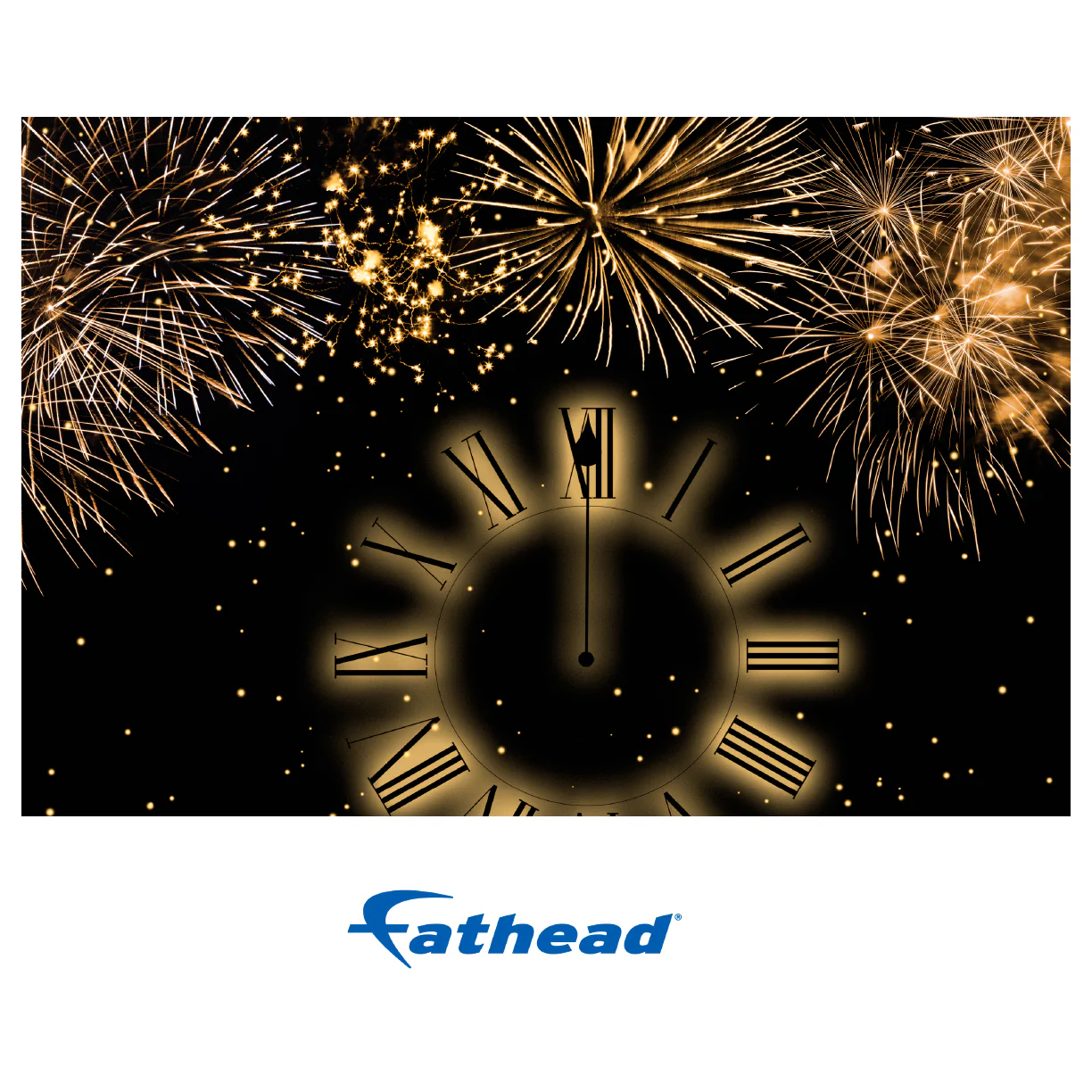 New Year: Midnight Poster - Removable Adhesive Decal