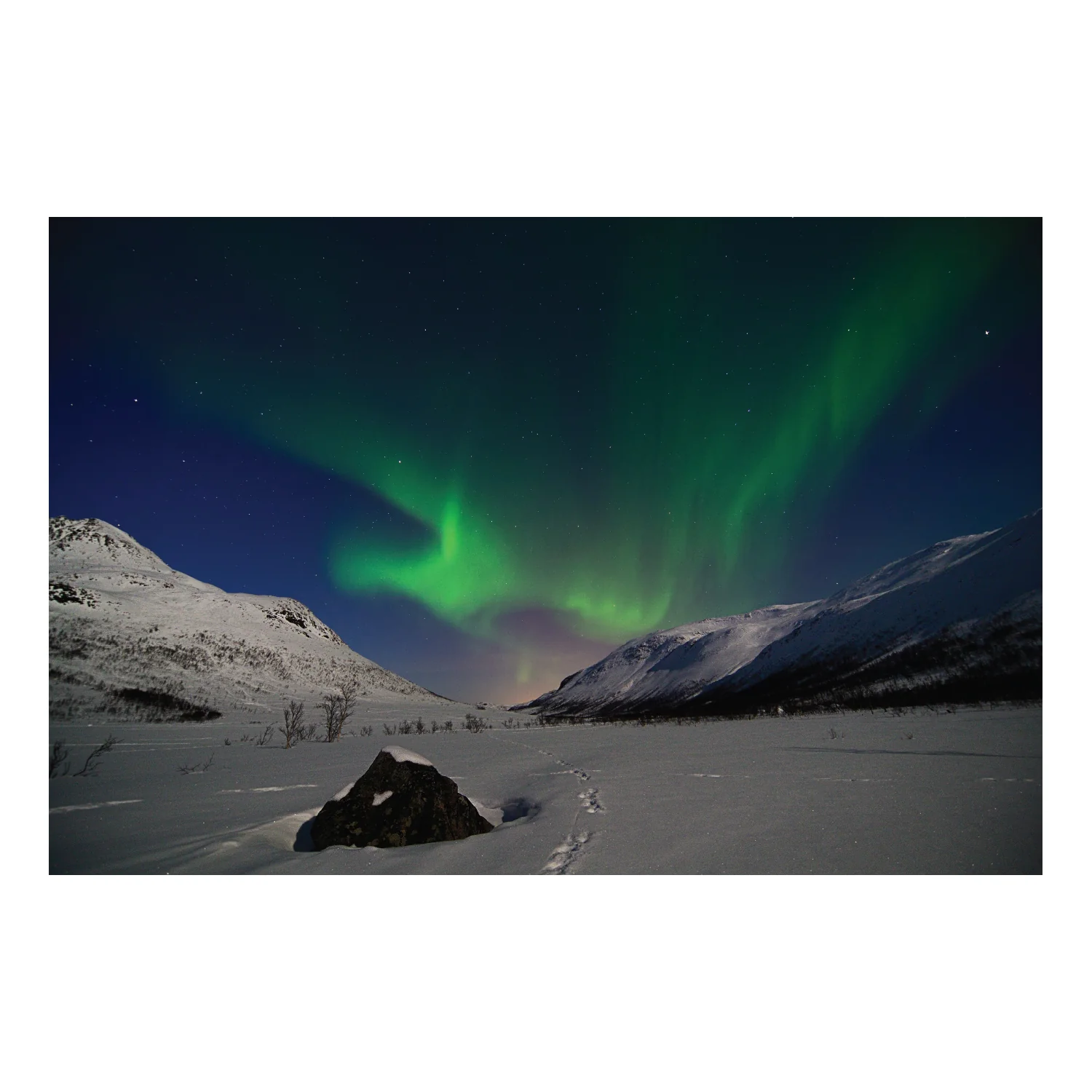 Popular Landmarks: Aurora Borealis Realistic Poster - Removable Adhesive Decal - Image 3