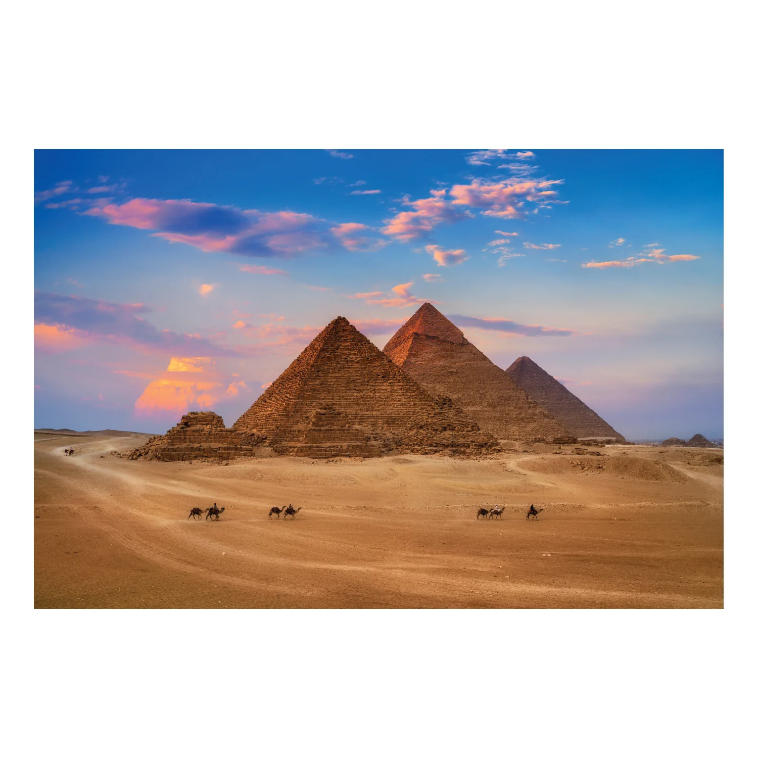 Popular Landmarks: Great Pyramid of Giza Realistic Poster - Removable Adhesive Decal - Image 3