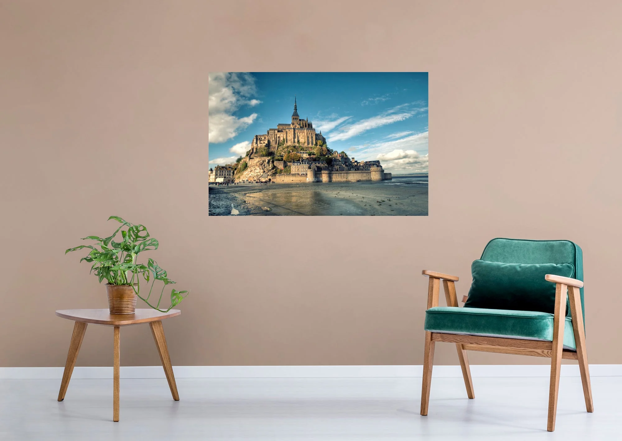 Popular Landmarks: Mont Saint-Michel Realistic Poster - Removable Adhesive Decal - Image 5