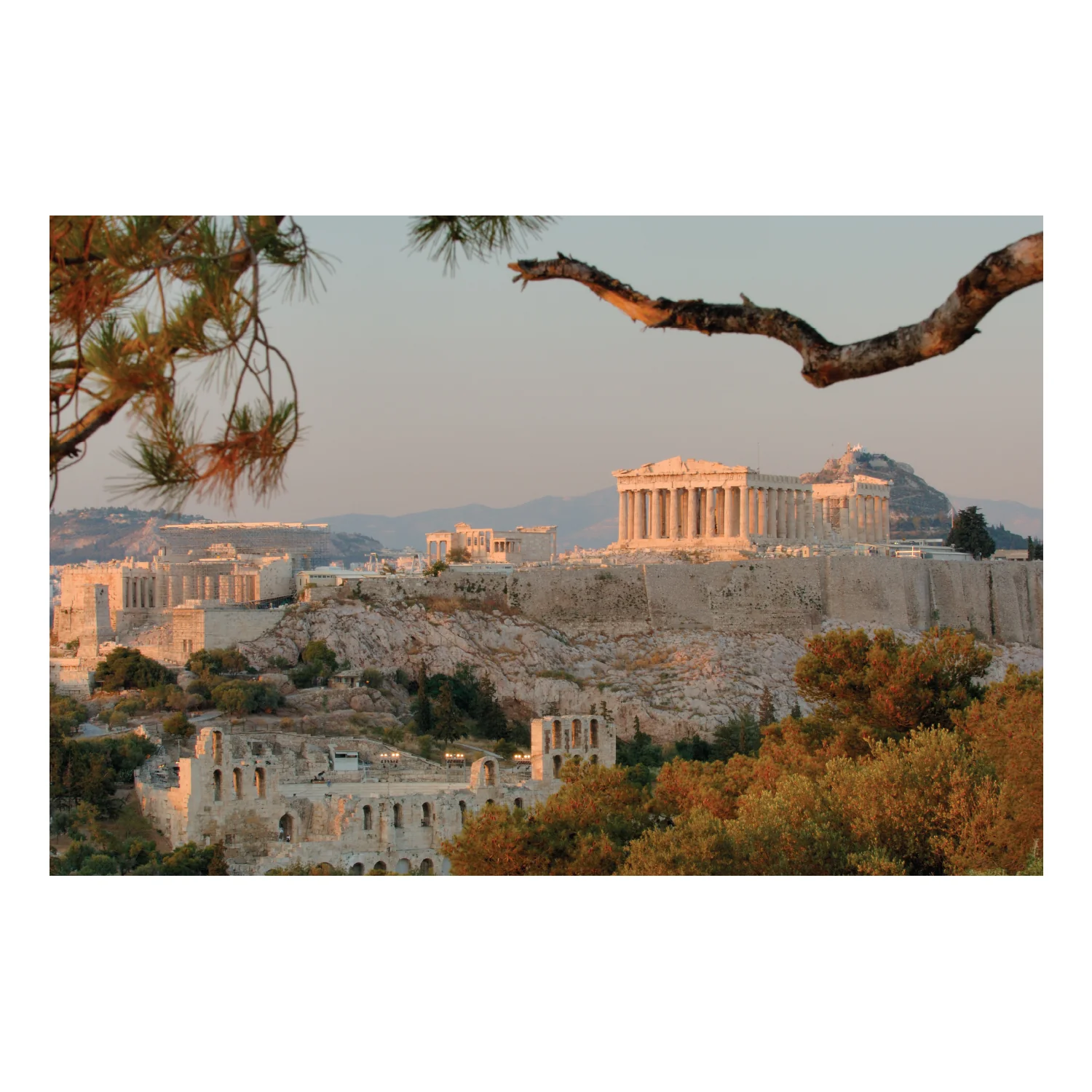Popular Landmarks: The Acropolis of Athens Realistic Poster - Removable Adhesive Decal - Image 3