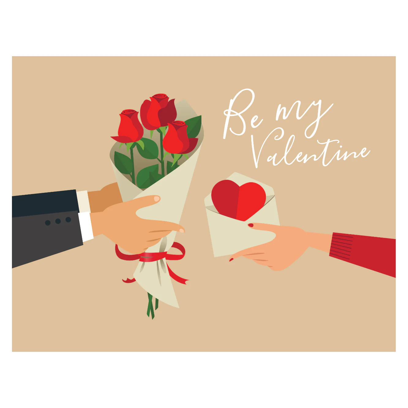 Valentine's Day:  Be My Valentine Mural        -   Removable     Adhesive Decal - Image 3